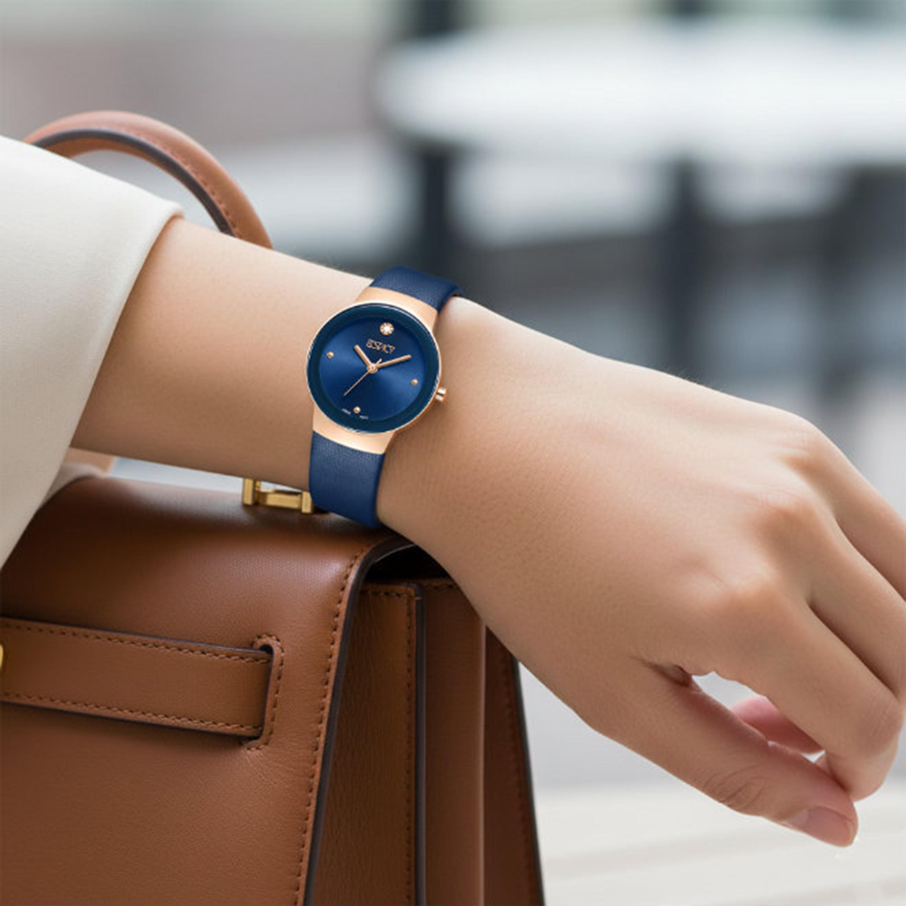 Ecstacy Women's 26MM Blue Analog Genuine Leather Watch | E25505-RLNN-women-watchesandjewellery-watches-image-8