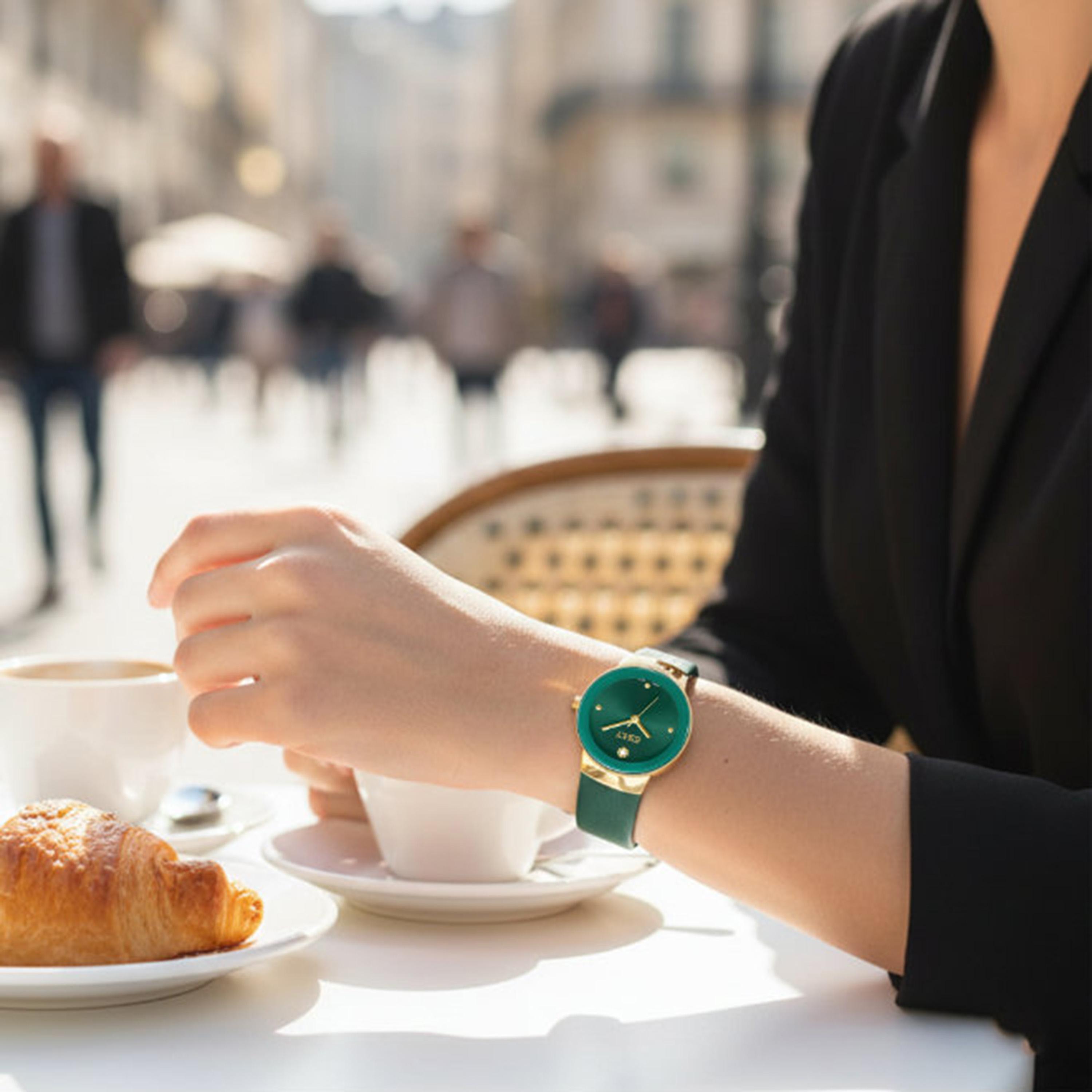 Ecstacy Women's 26MM Green Analog Genuine Leather Watch | E25505-GLGG-women-watchesandjewellery-watches-image-8
