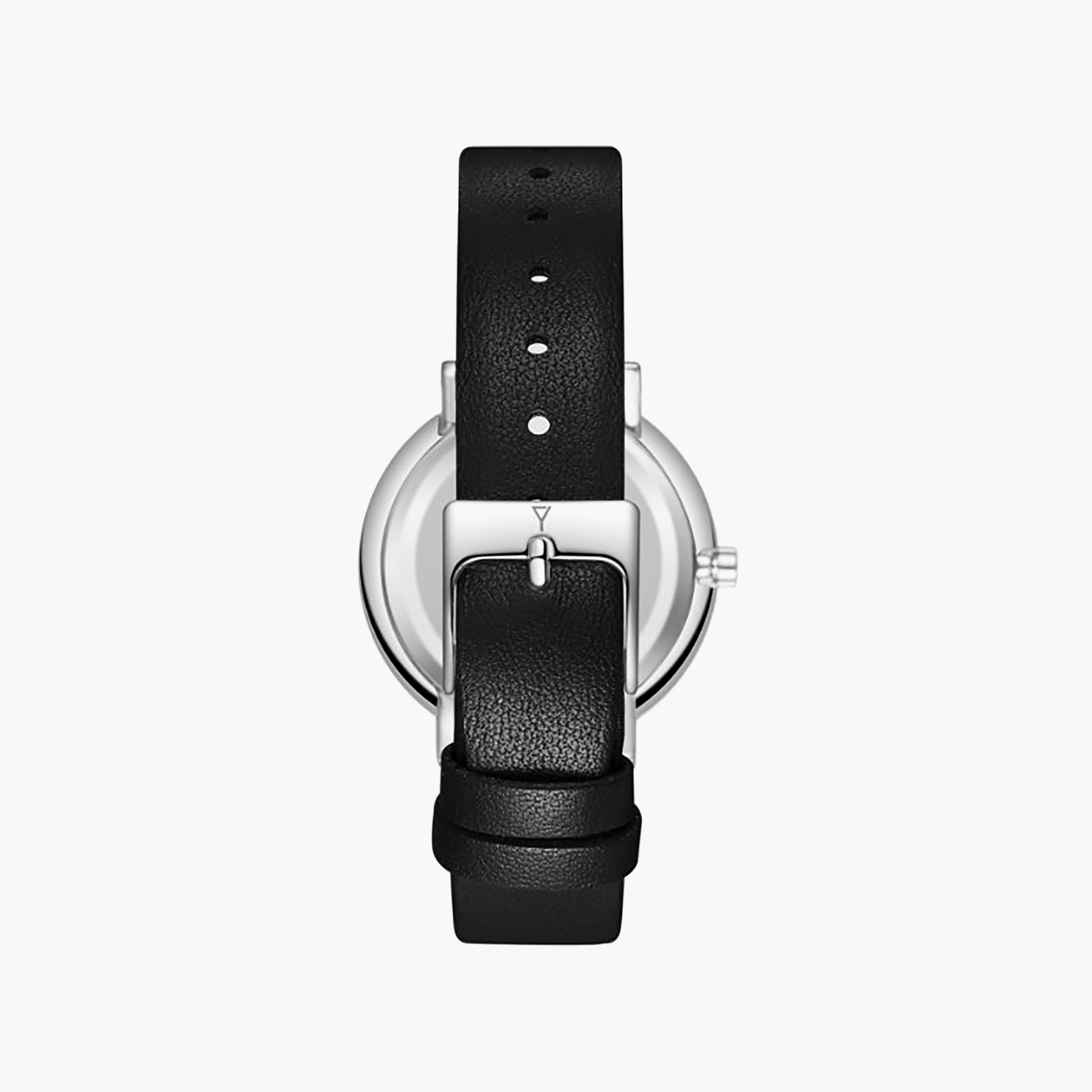 Ecstacy Women's 34.5MM Black Analog Genuine Leather Watch | E25506-SLBB-women-watchesandjewellery-watches-image-3