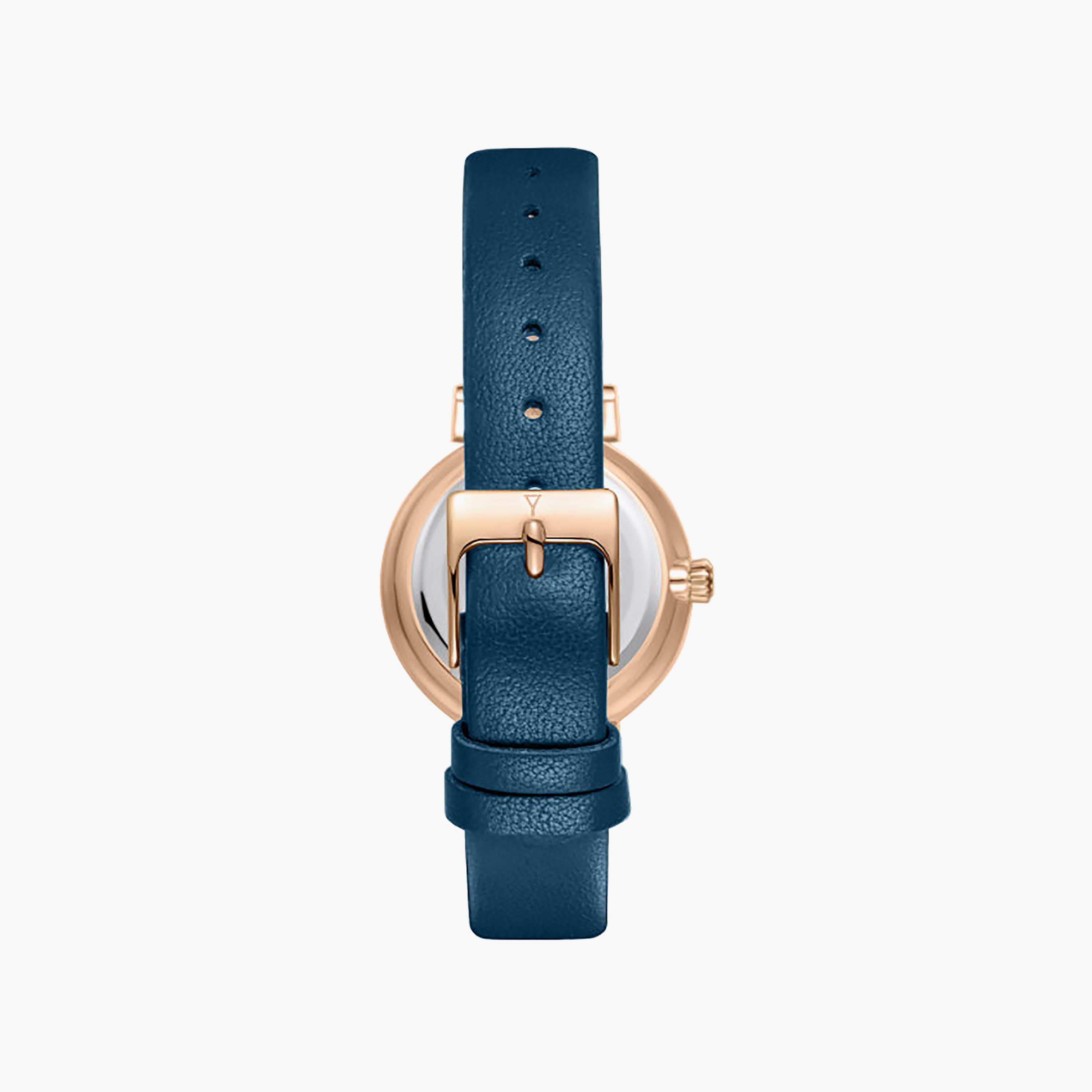 Ecstacy Women's 30MM Blue Analog Genuine Leather Watch | E25507-RLNMN-women-watchesandjewellery-watches-image-3