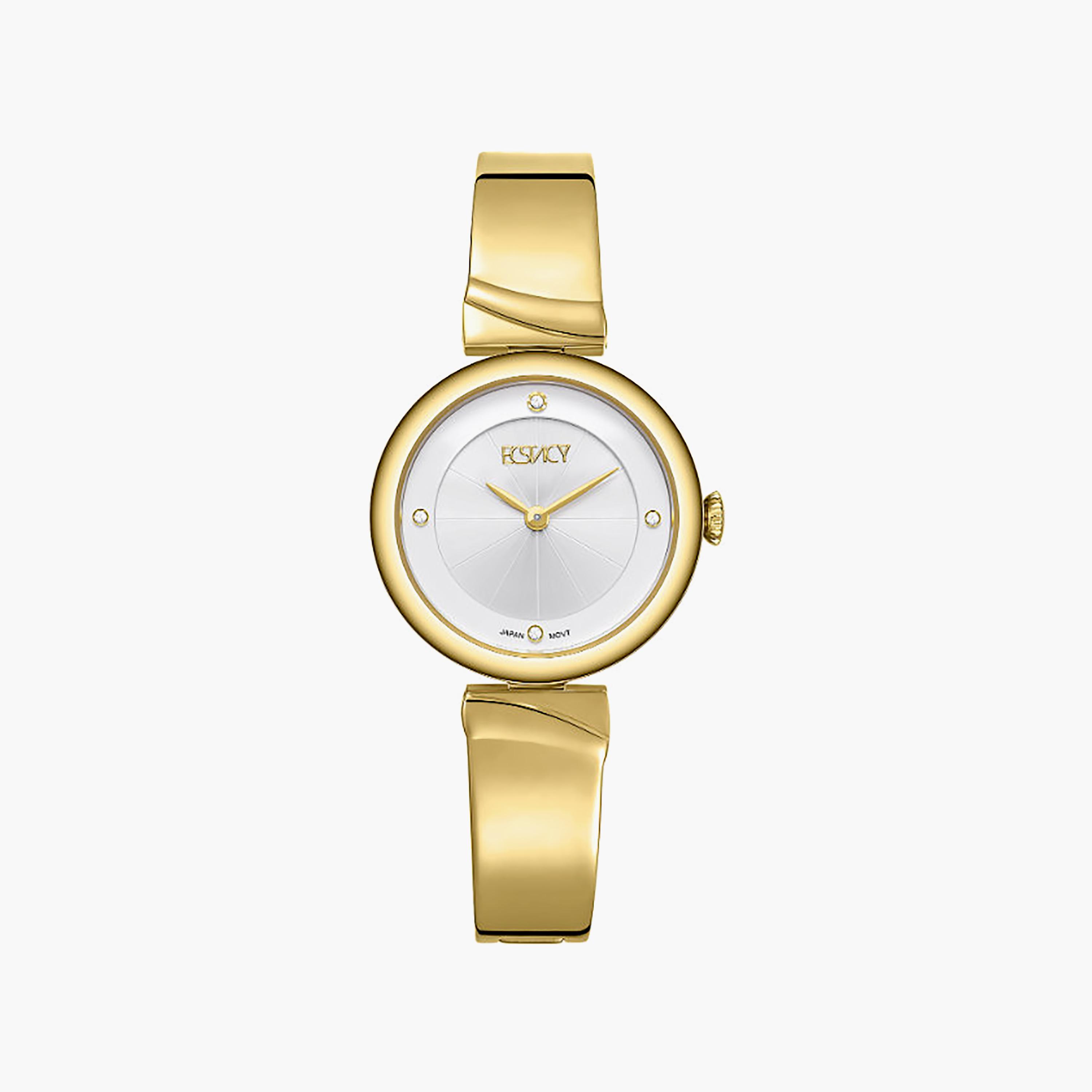 Ecstacy Women's 30MM White Analog Stainless Steel Watch | E25508-GBGW-women-watchesandjewellery-watches-image-1
