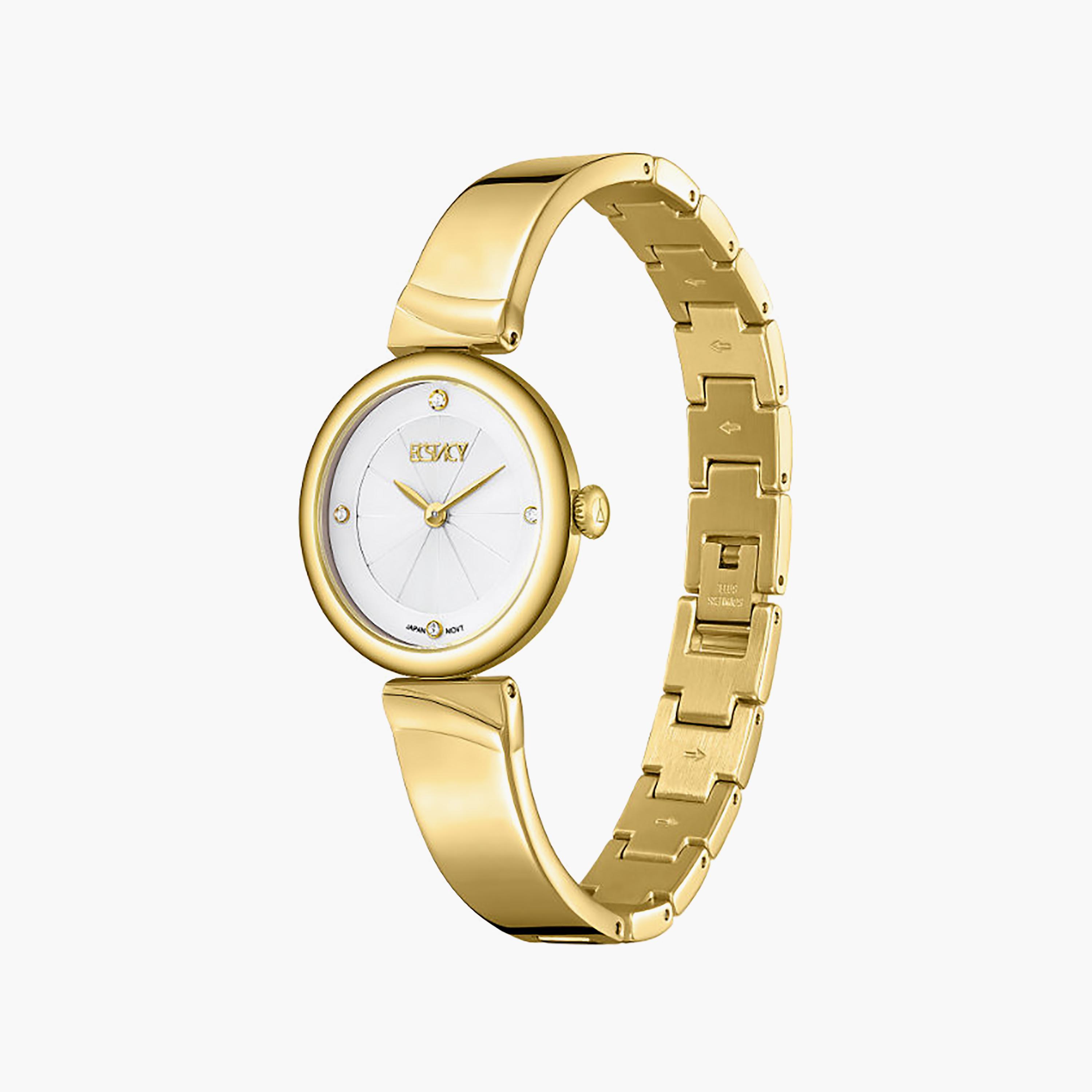 Ecstacy Women's 30MM White Analog Stainless Steel Watch | E25508-GBGW-women-watchesandjewellery-watches-image-2