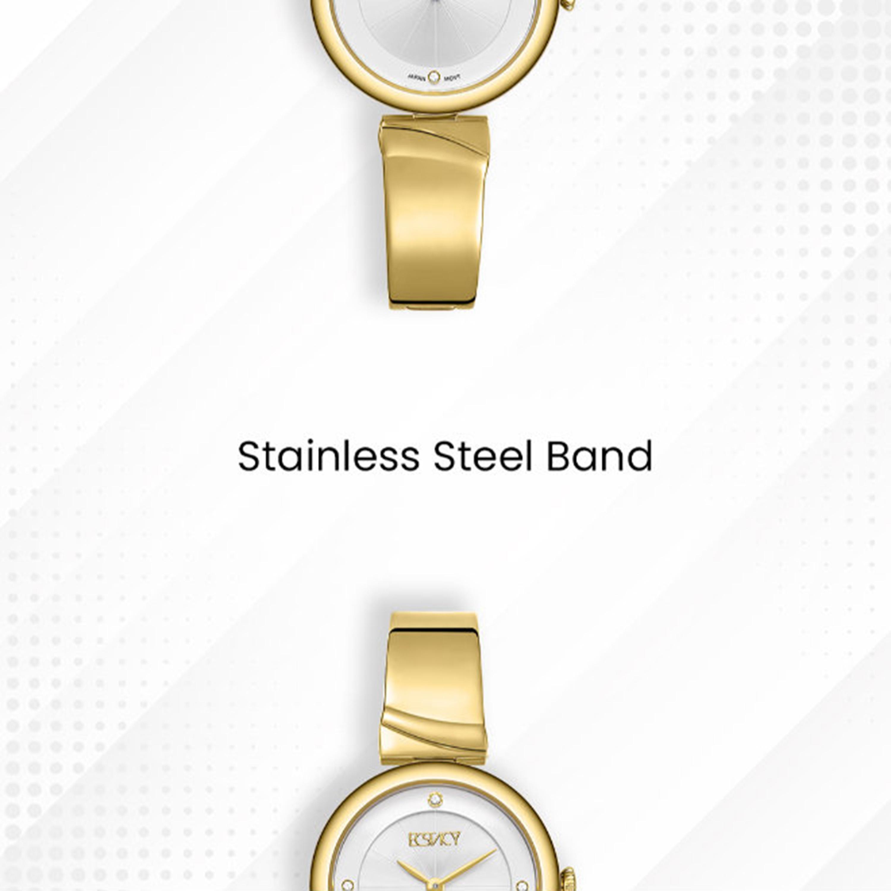 Ecstacy Women's 30MM White Analog Stainless Steel Watch | E25508-GBGW-women-watchesandjewellery-watches-image-5