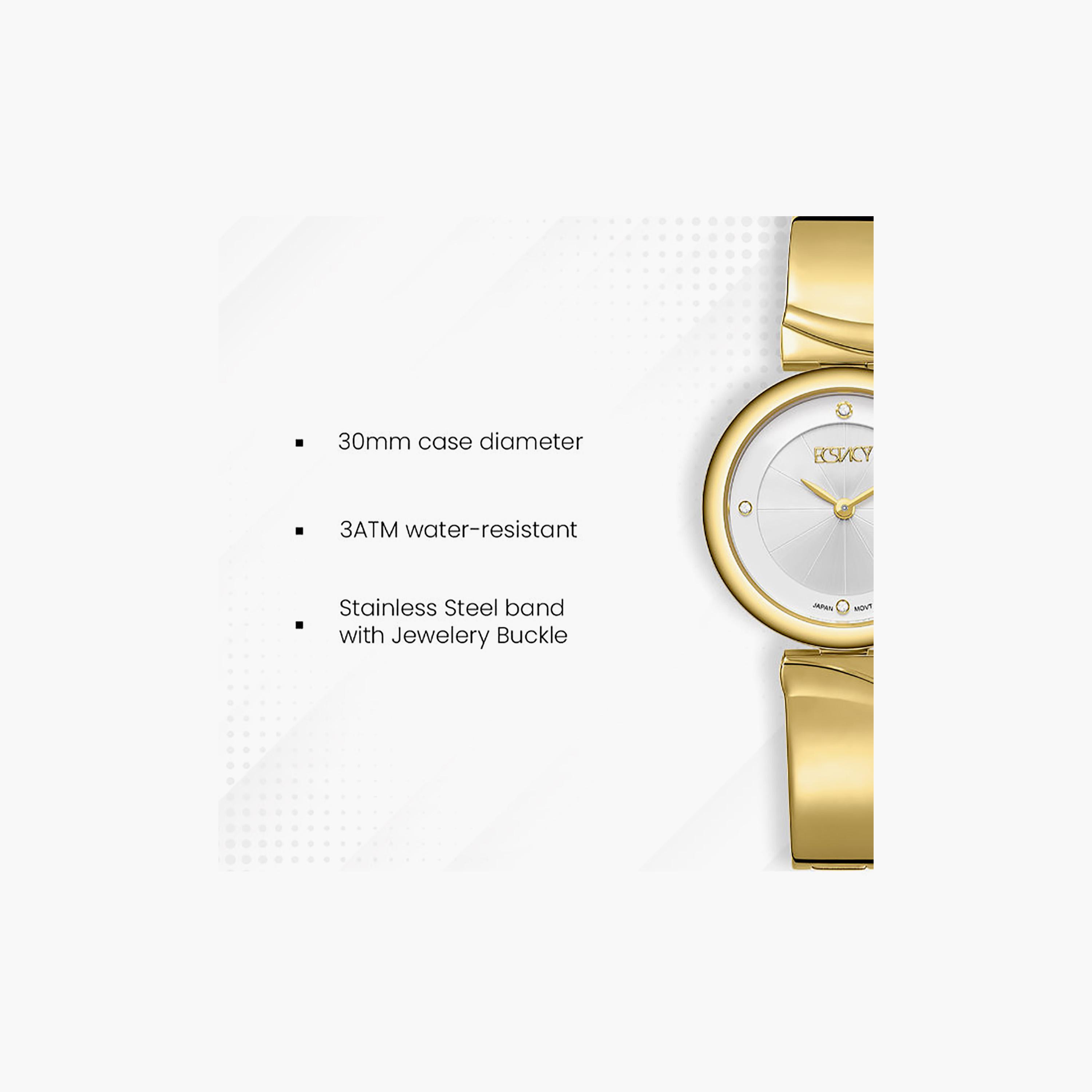 Ecstacy Women's 30MM White Analog Stainless Steel Watch | E25508-GBGW-women-watchesandjewellery-watches-image-7