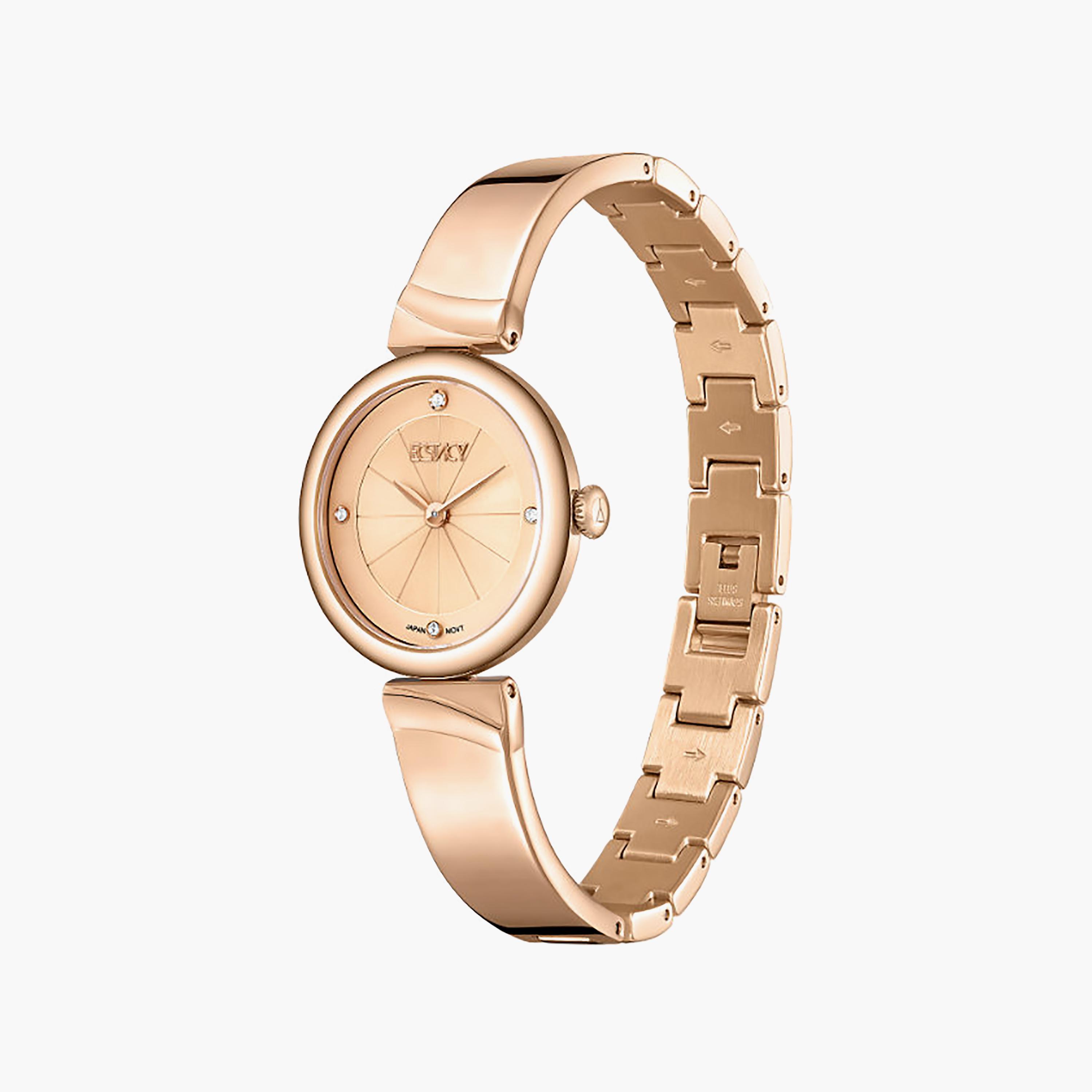 Ecstacy Women's 30MM Rose gold Analog Stainless Steel Watch | E25508-RBKK-women-watchesandjewellery-watches-image-2