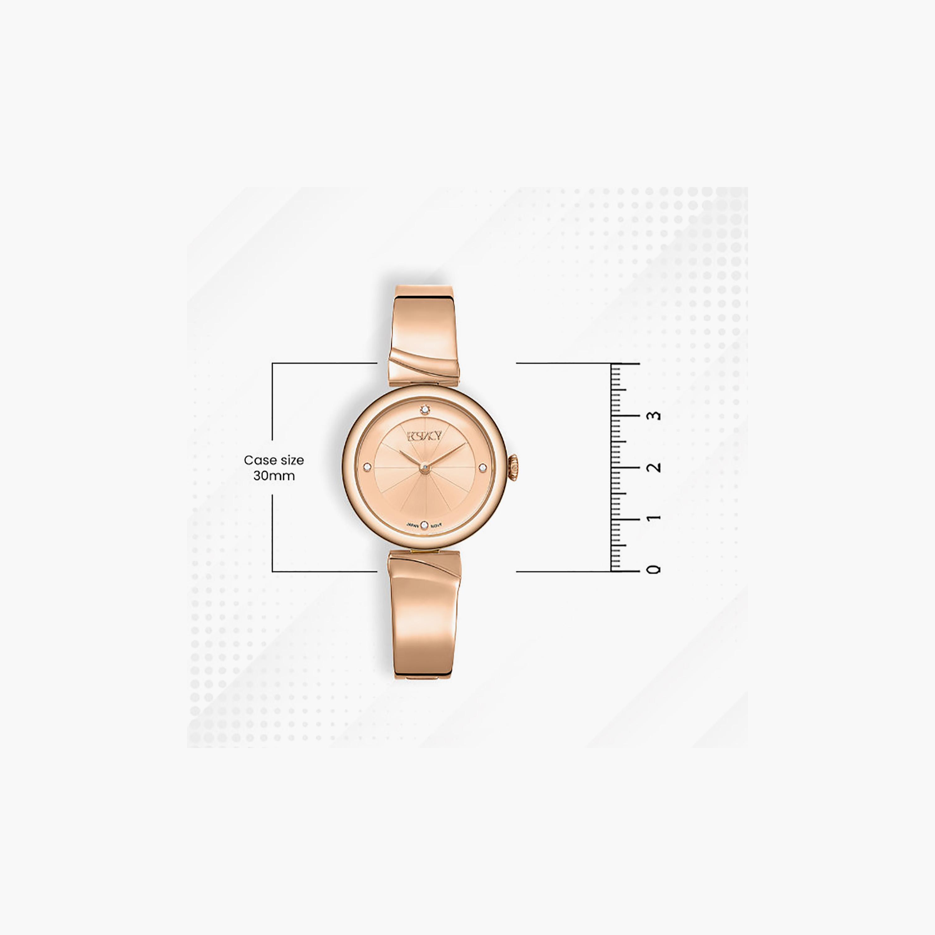 Ecstacy Women's 30MM Rose gold Analog Stainless Steel Watch | E25508-RBKK-women-watchesandjewellery-watches-image-4