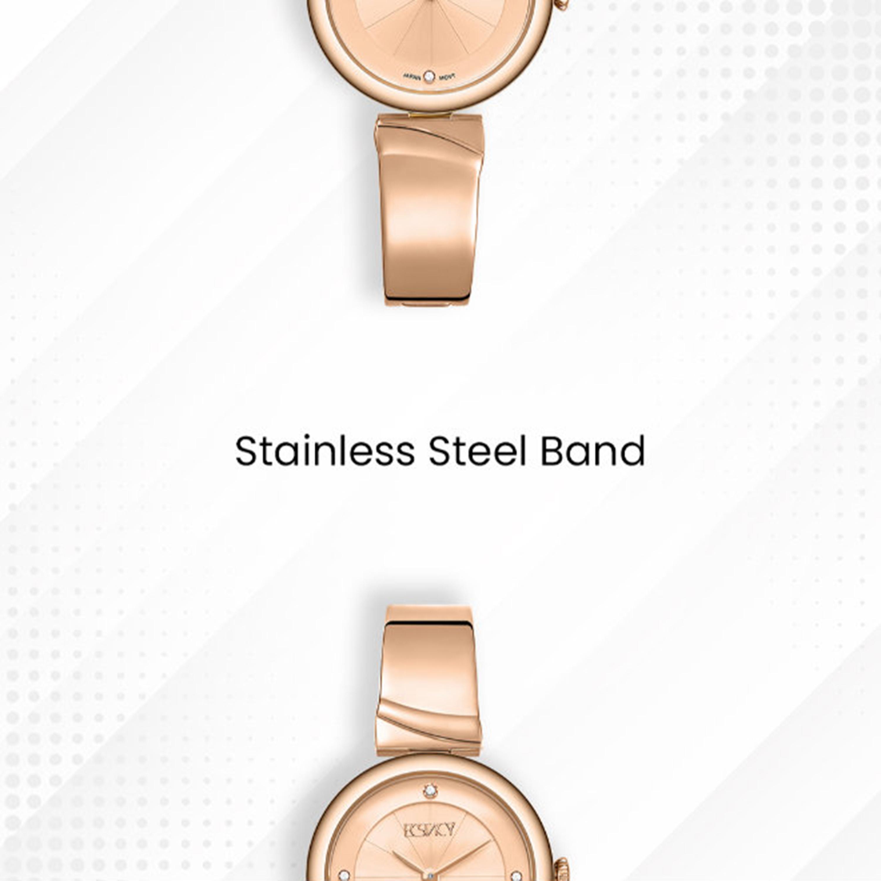 Ecstacy Women's 30MM Rose gold Analog Stainless Steel Watch | E25508-RBKK-women-watchesandjewellery-watches-image-5