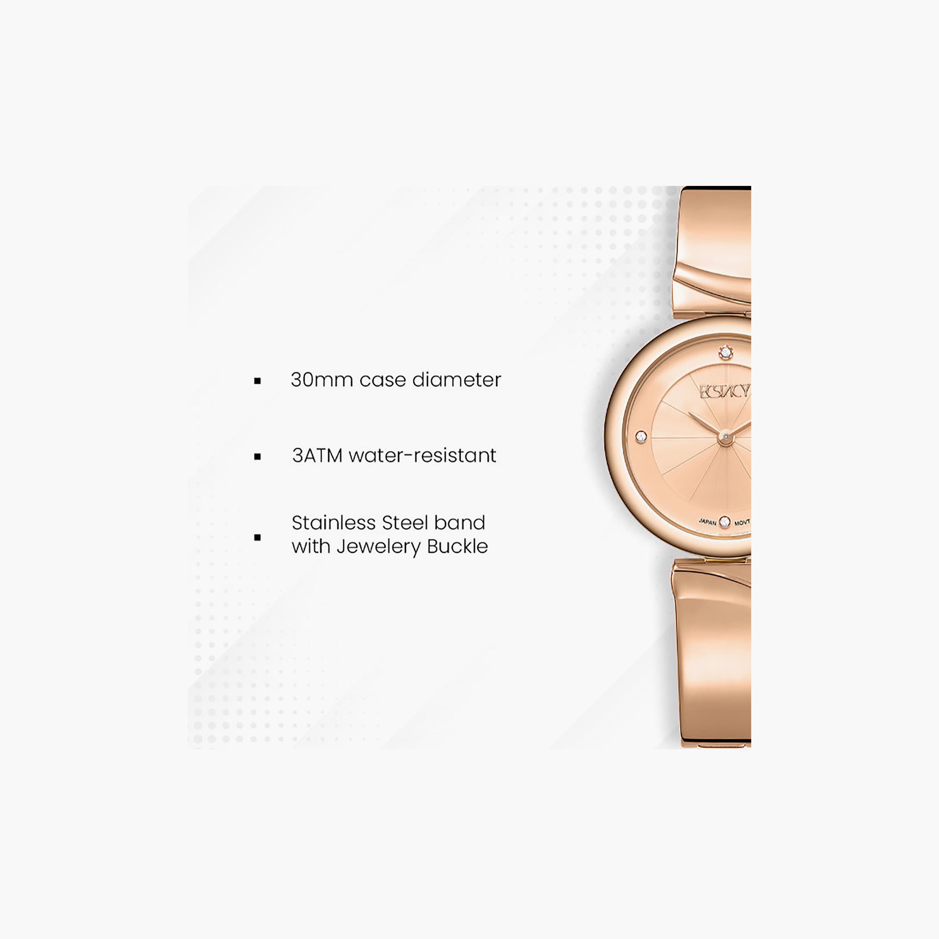 Ecstacy Women's 30MM Rose gold Analog Stainless Steel Watch | E25508-RBKK-women-watchesandjewellery-watches-image-7