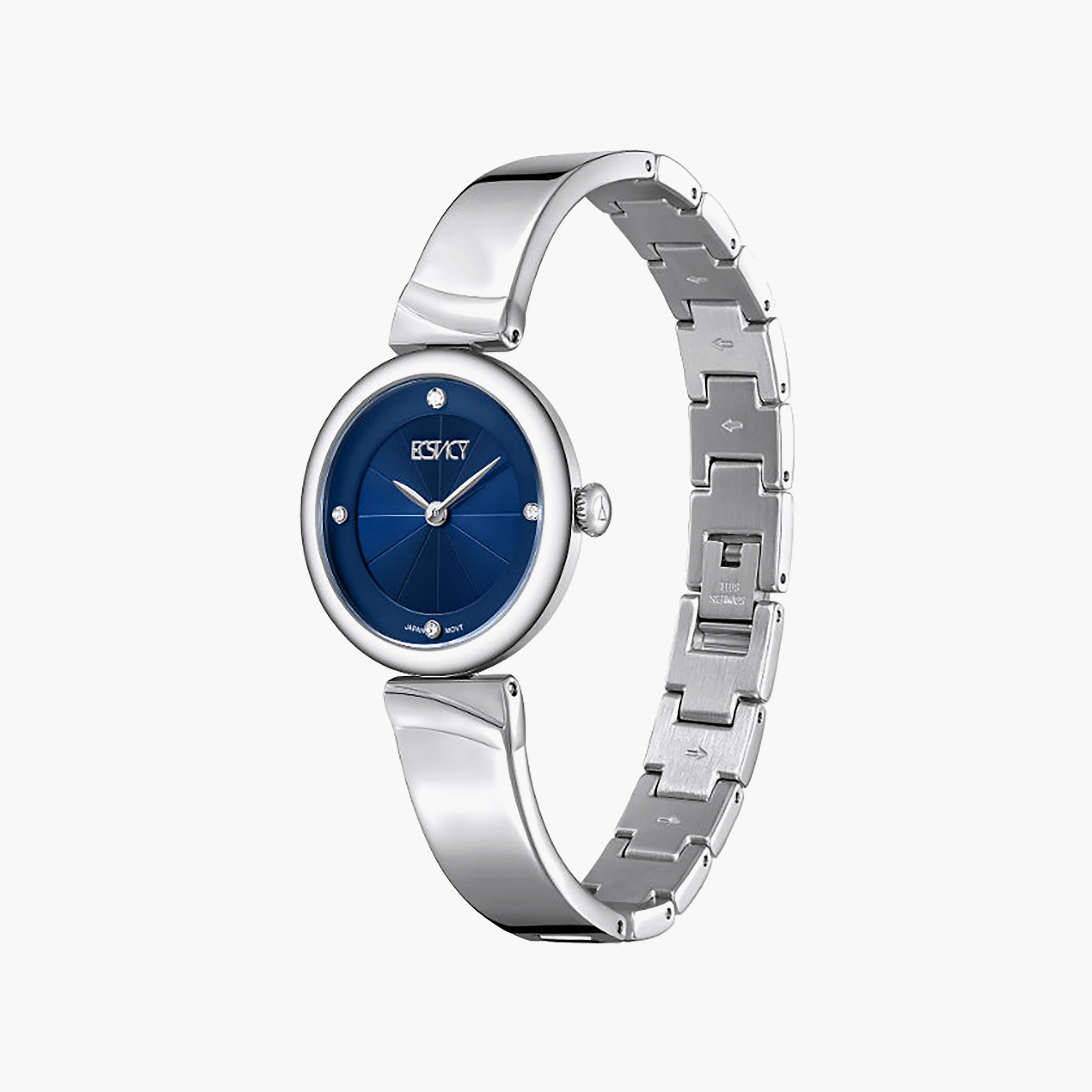 Ecstacy Women's 30MM Blue Analog Stainless Steel Watch | E25508-SBSN-women-watchesandjewellery-watches-image-2