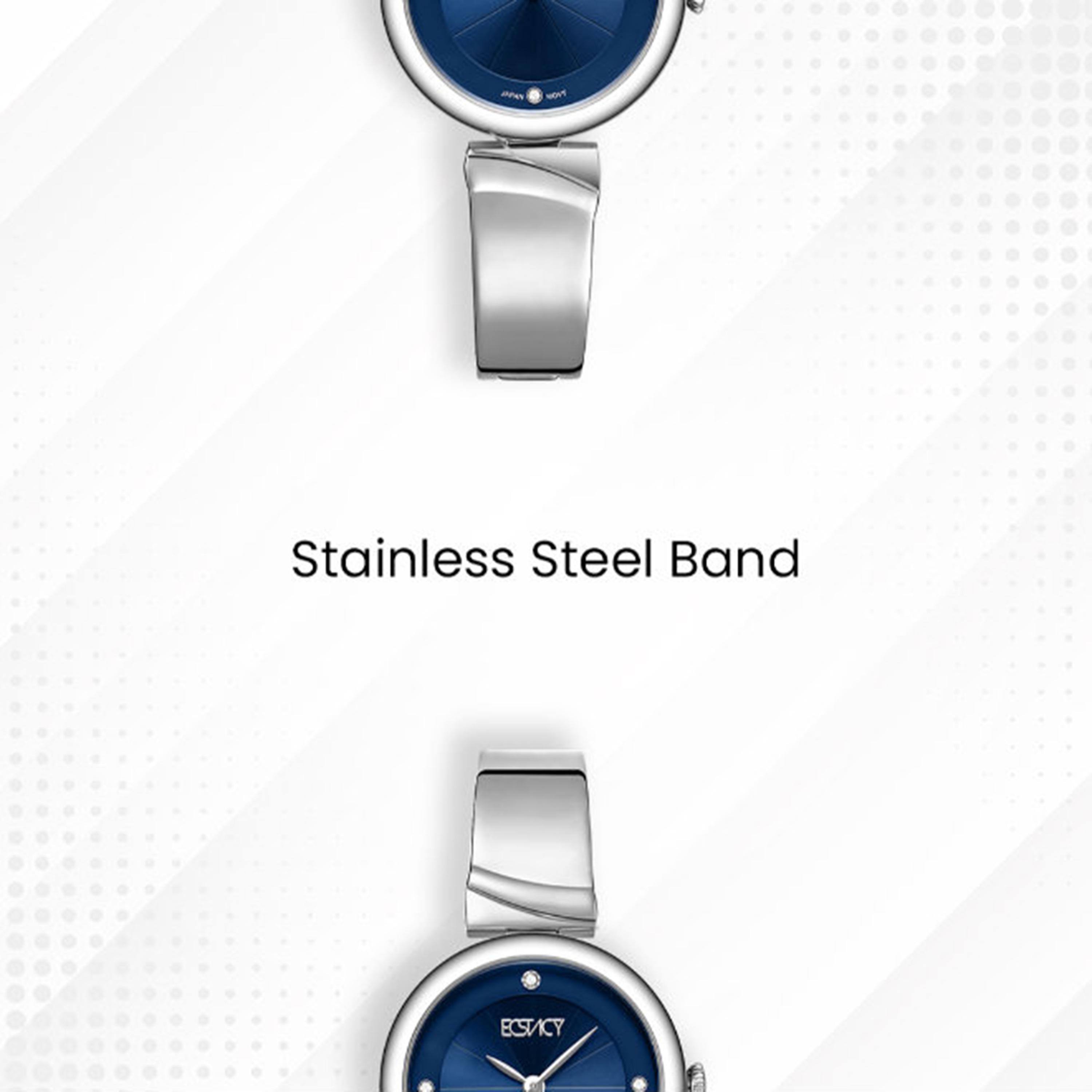 Ecstacy Women's 30MM Blue Analog Stainless Steel Watch | E25508-SBSN-women-watchesandjewellery-watches-image-5