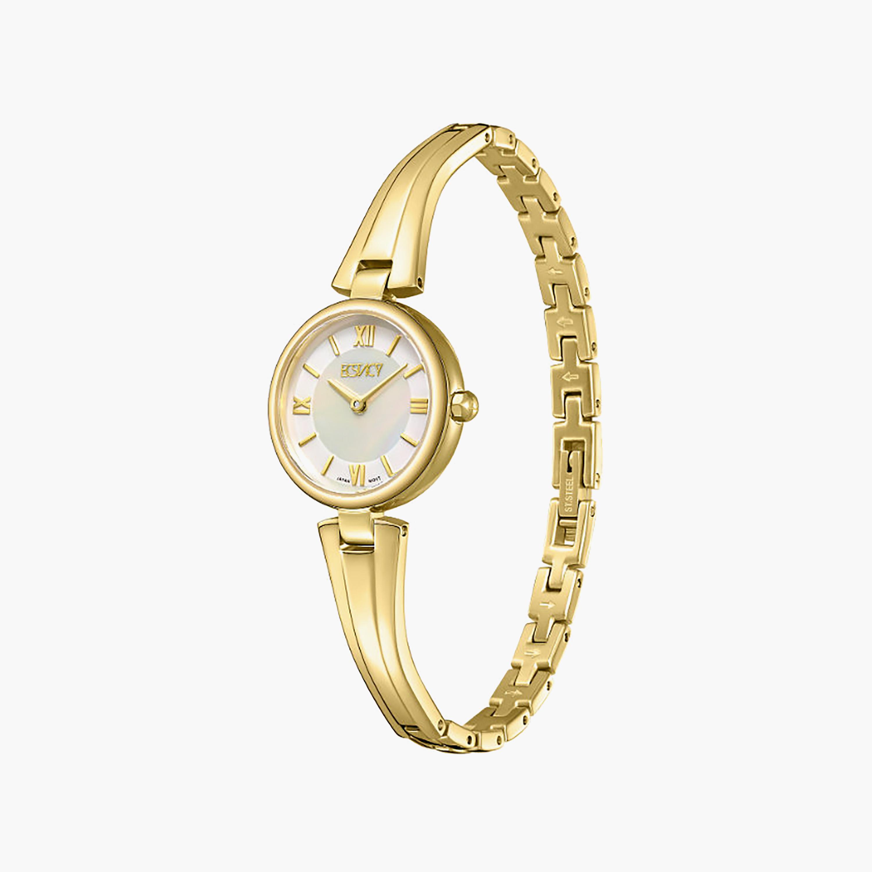 Ecstacy Women's 24MM Mother of Pearl Analog Stainless Steel Watch | E25509-GBGM-women-watchesandjewellery-watches-image-2