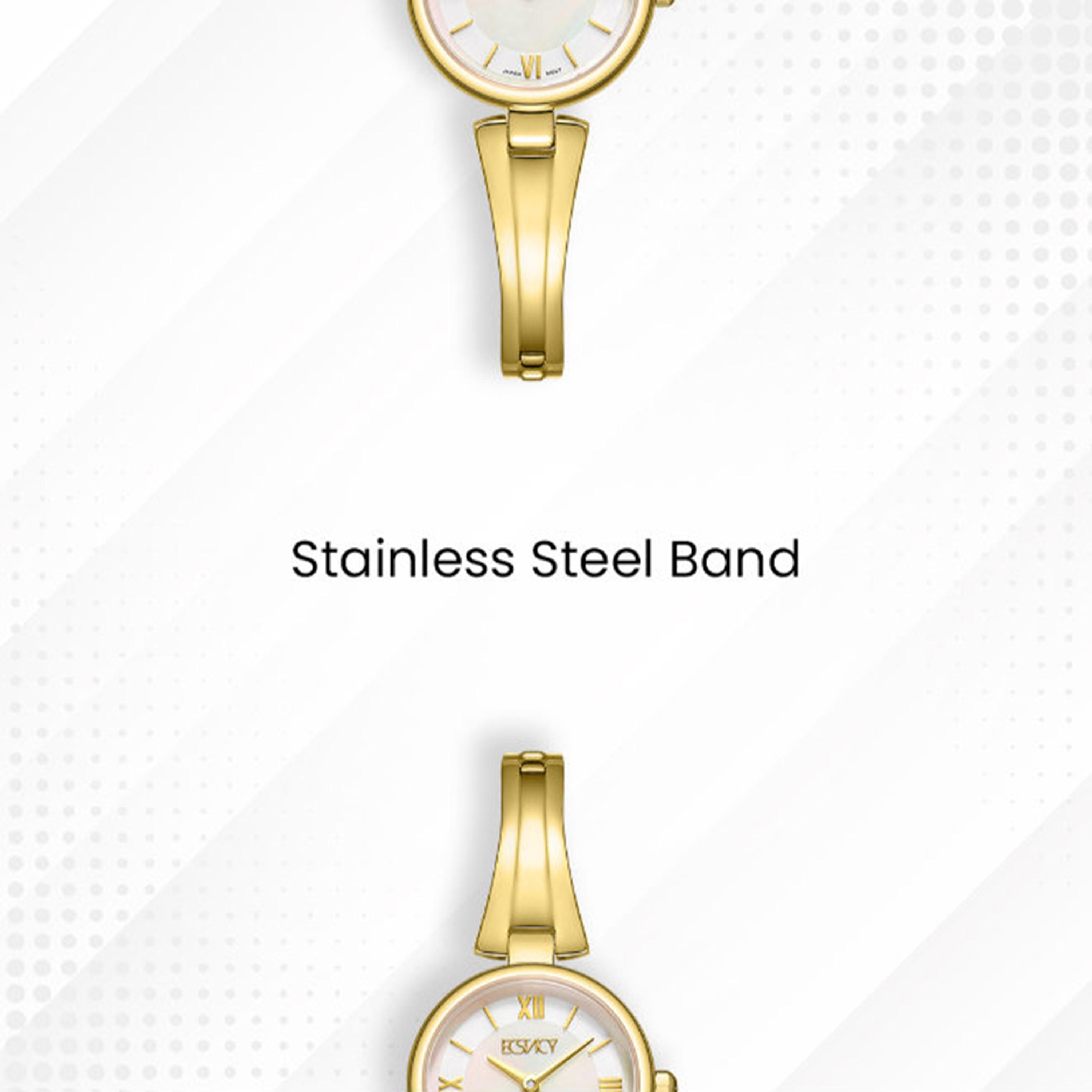Ecstacy Women's 24MM Mother of Pearl Analog Stainless Steel Watch | E25509-GBGM-women-watchesandjewellery-watches-image-5