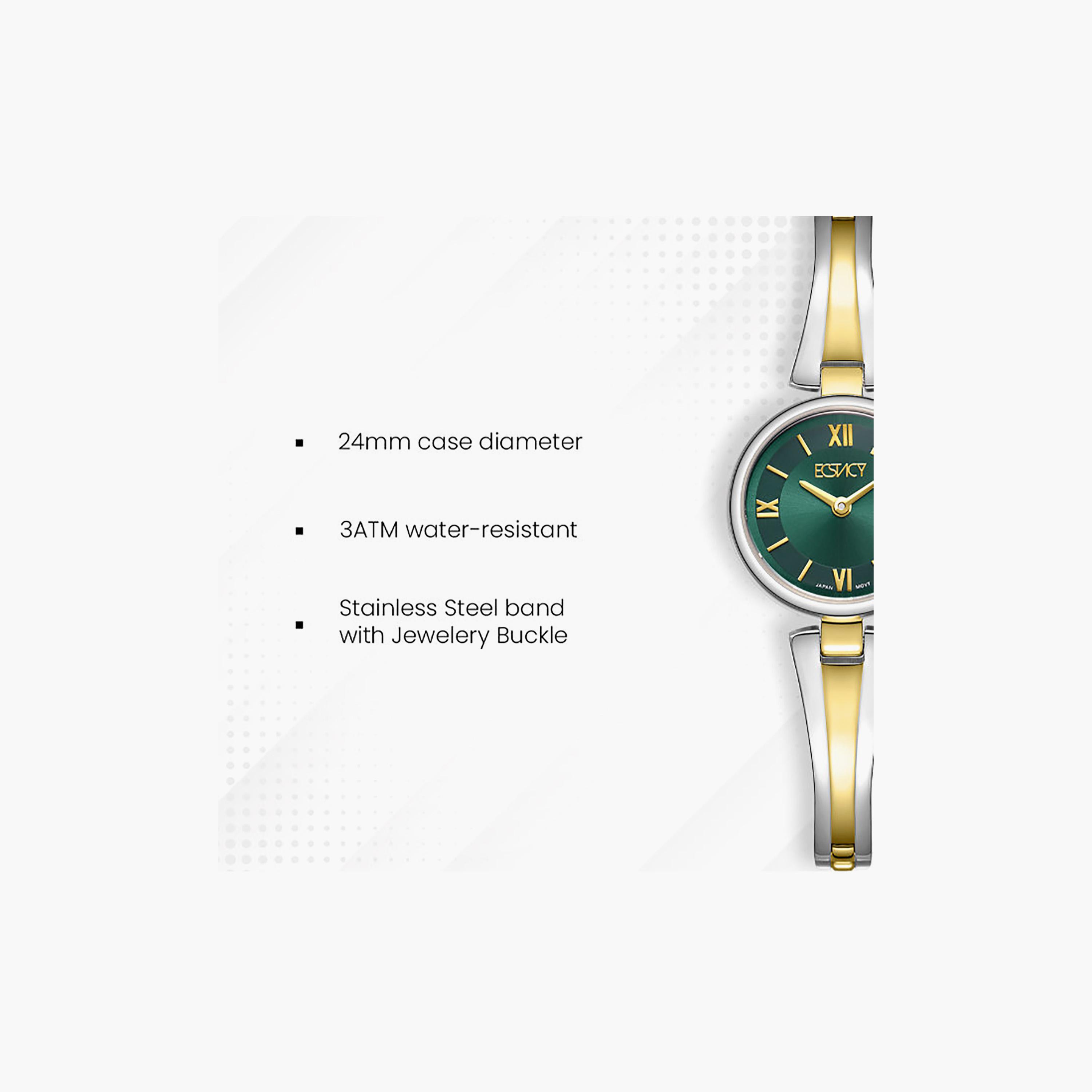 Ecstacy Women's 24MM Green Analog Stainless Steel Watch | E25509-TBTG-women-watchesandjewellery-watches-image-7