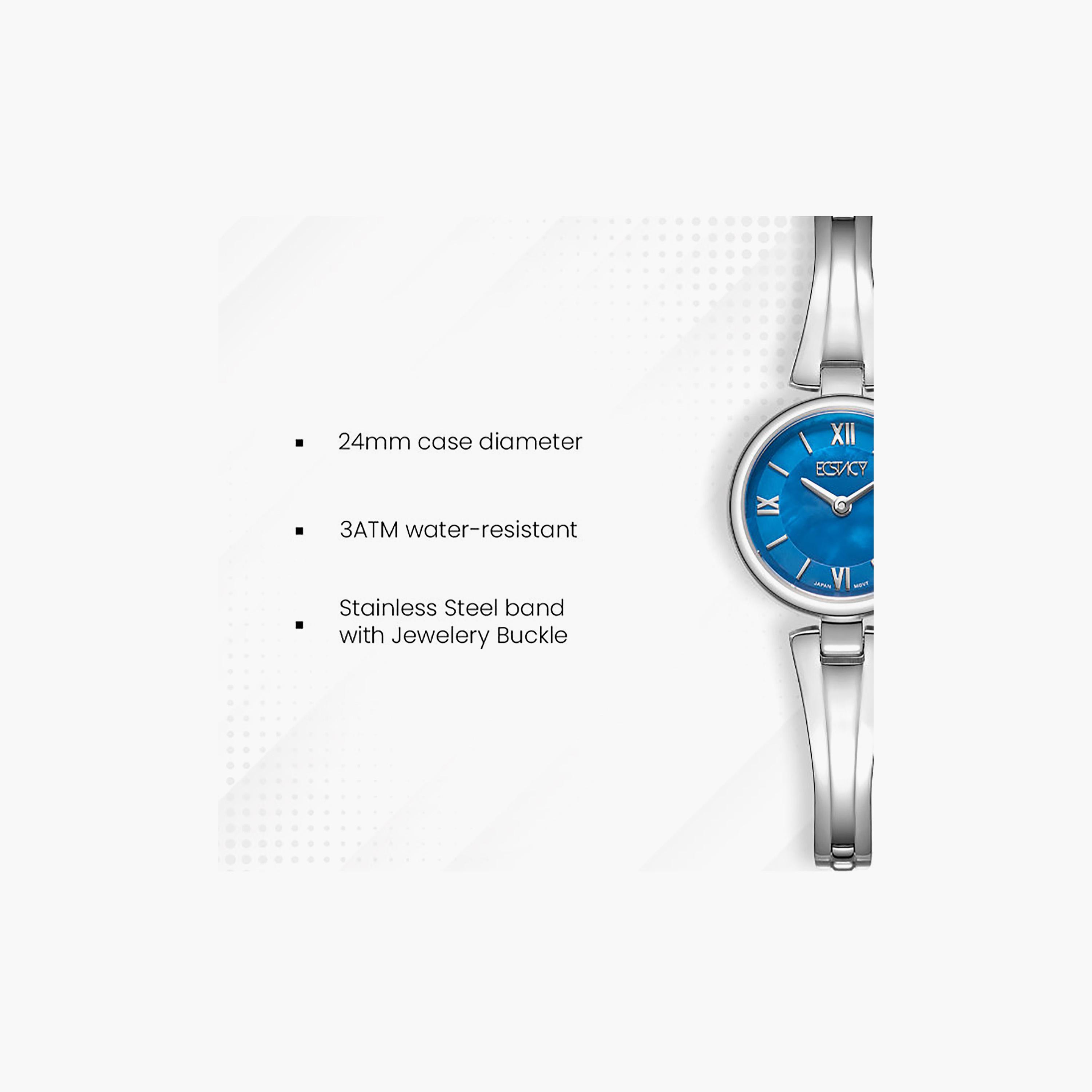 Ecstacy Women's 24MM Blue Analog Stainless Steel Watch | E25509-SBSMN-women-watchesandjewellery-watches-image-7