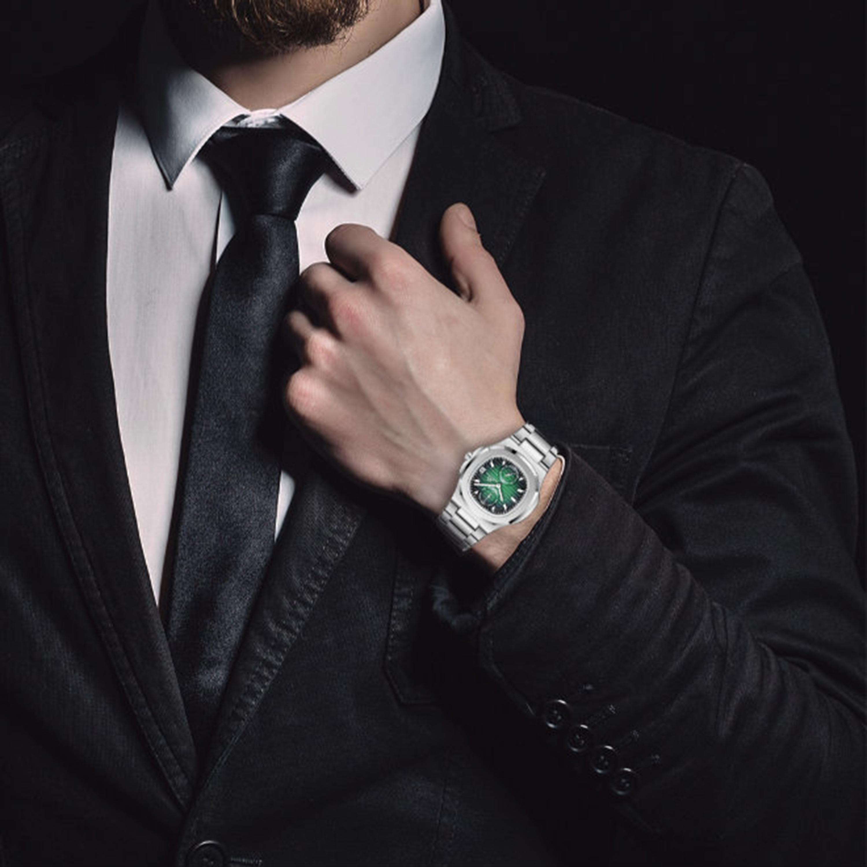 Kenneth Scott Men's 42.7MM Green Analog Stainless Steel Watch | K25002-SBSH-men-watchesandjewellery-watches-image-2