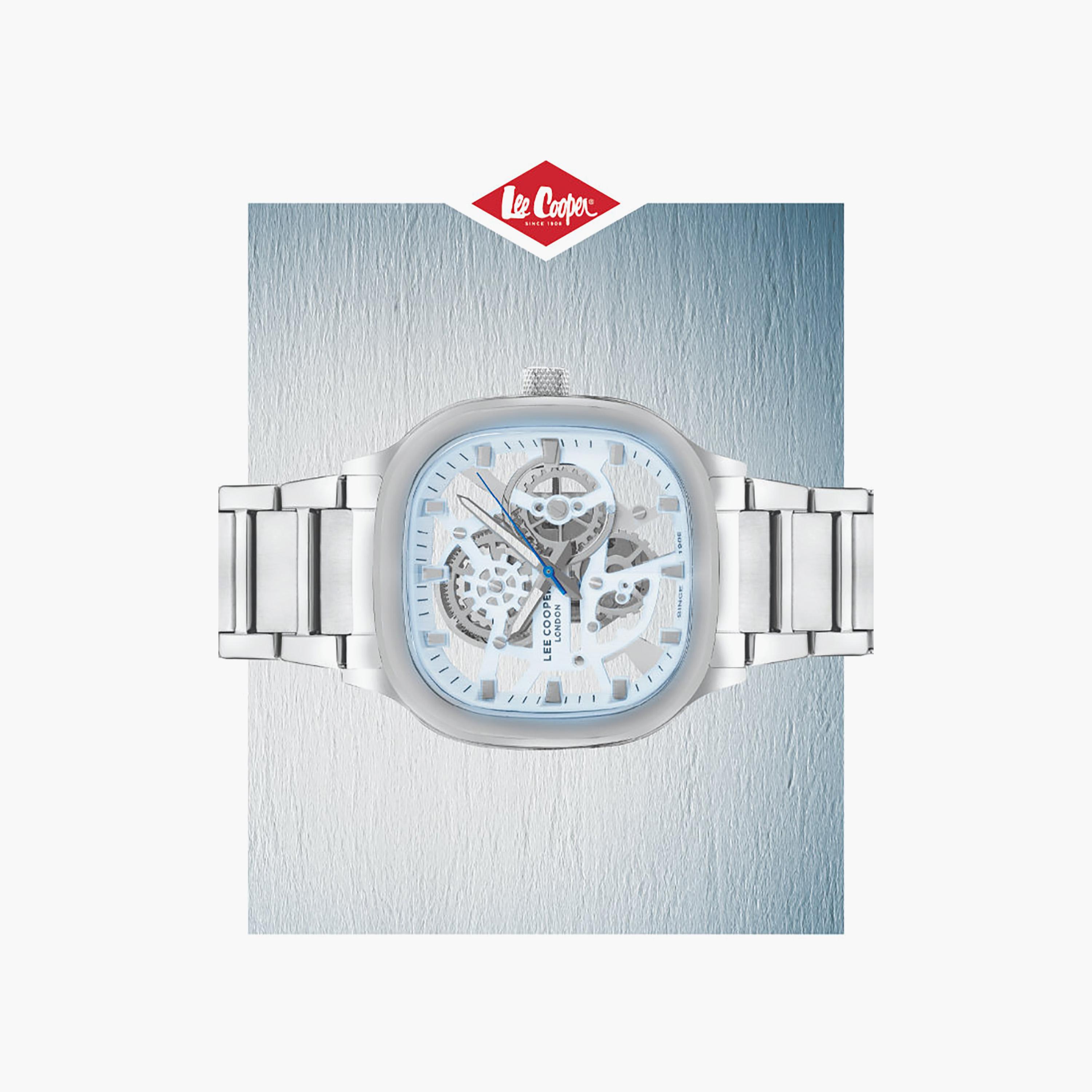 ساعة لي كوبر الرجالية المعدنية الميكانيكية الزرقاء مقاس 42 مم | LC07974.300-men-watchesandjewellery-watches-image-4