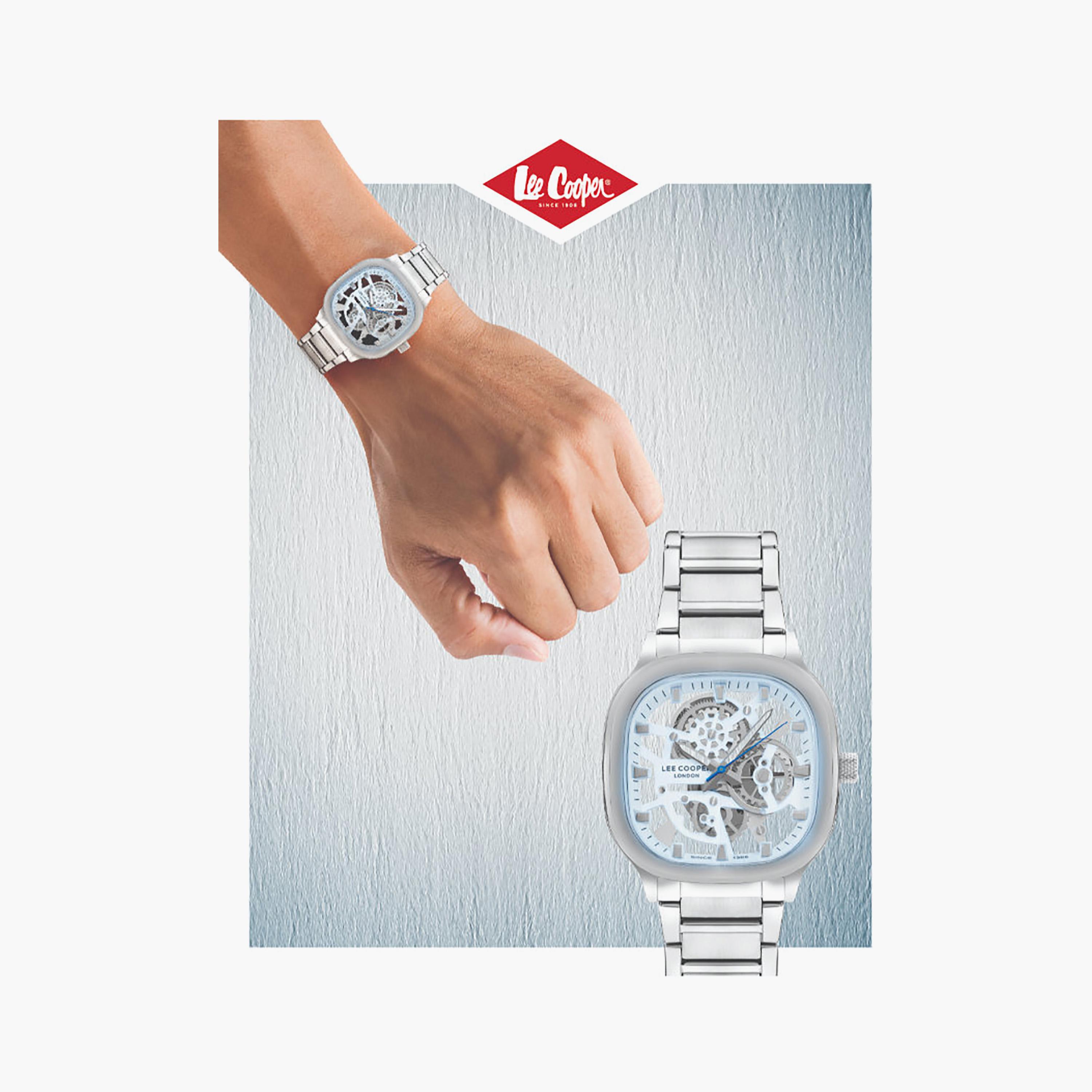 ساعة لي كوبر الرجالية المعدنية الميكانيكية الزرقاء مقاس 42 مم | LC07974.300-men-watchesandjewellery-watches-image-7