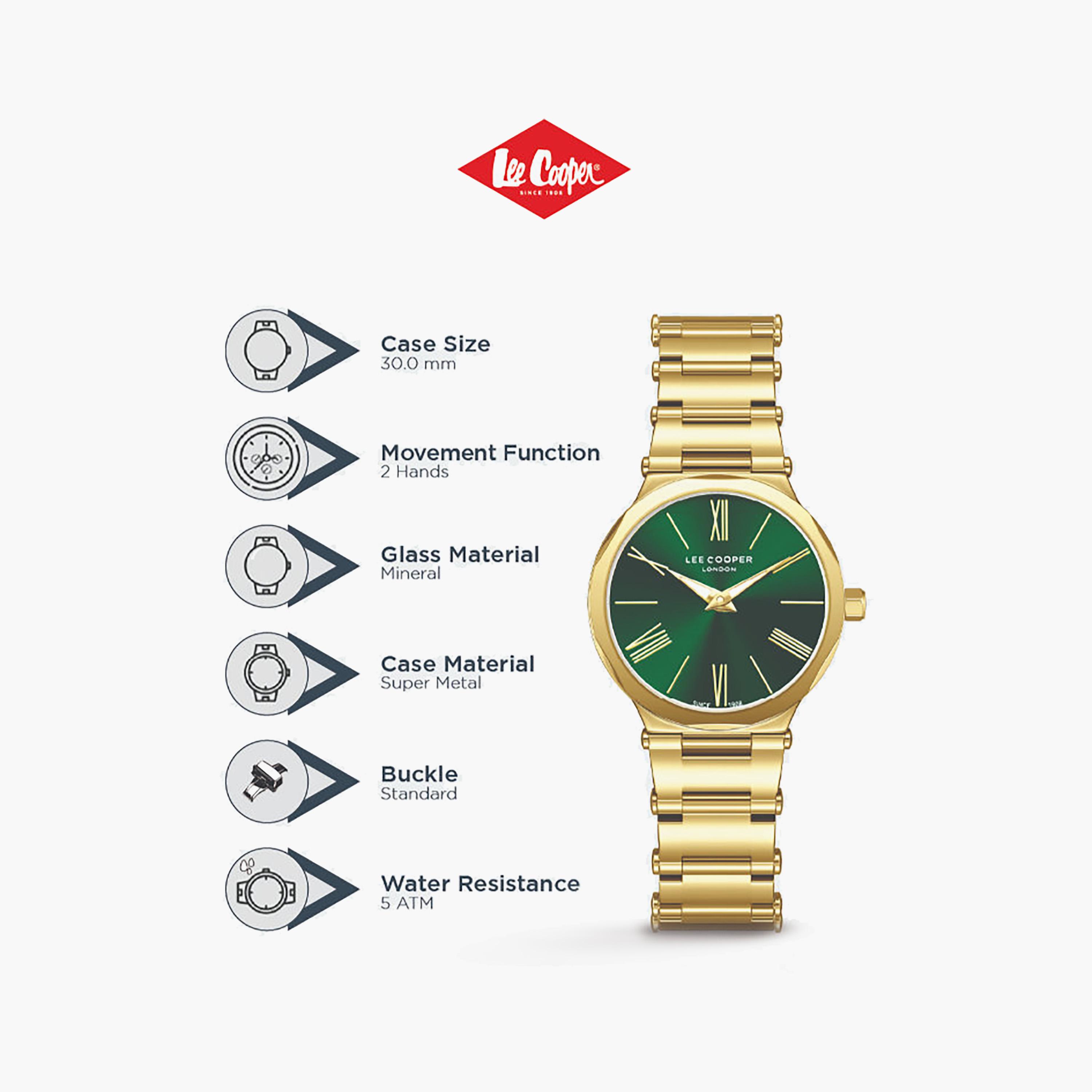 Lee Cooper Women's 30MM Gold Analog Metal Watch | LC08000.170-women-watchesandjewellery-watches-image-2