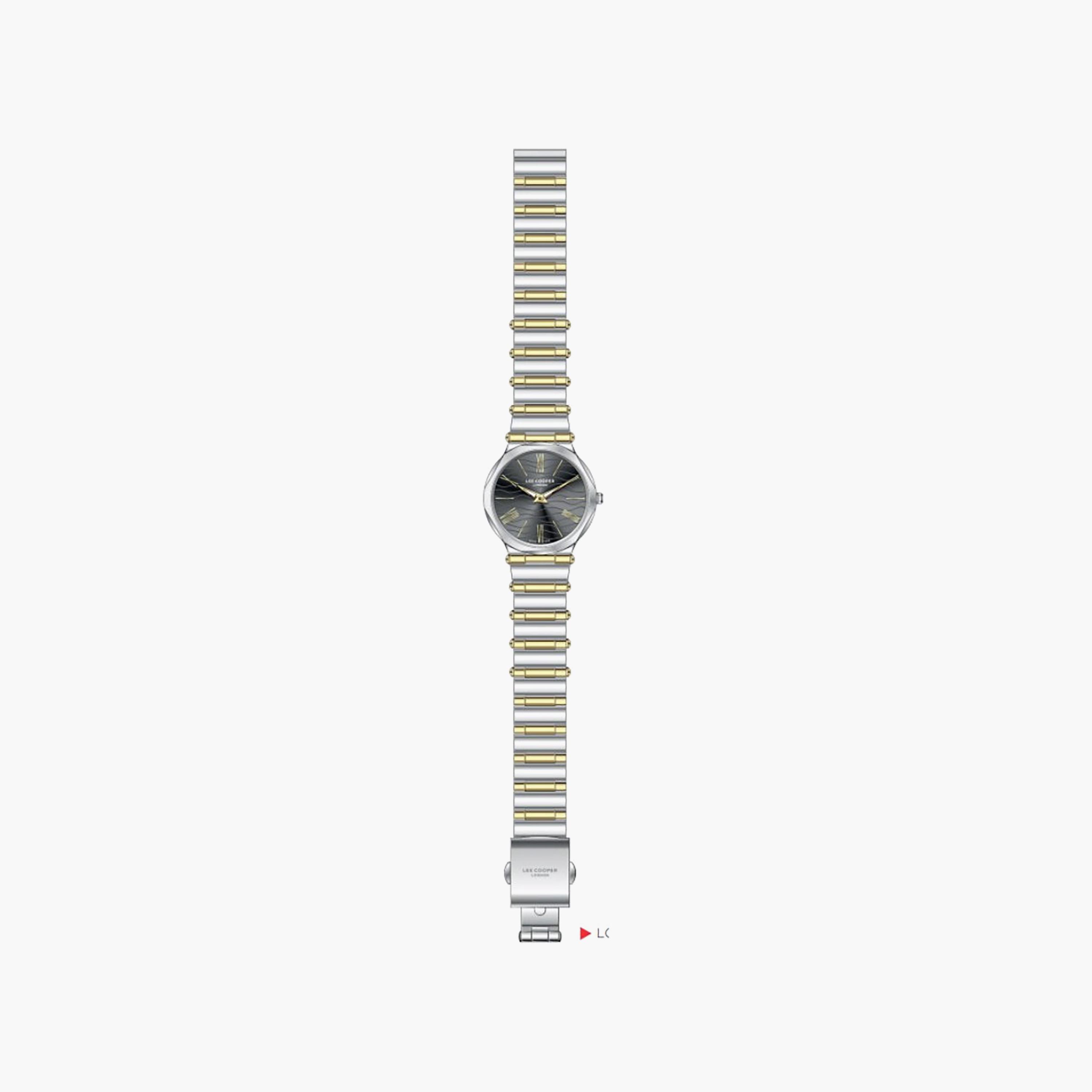 ساعة لي كوبر النسائية المعدنية التناظرية الفضية والذهبية مقاس 30 مم | LC08000.260-women-watchesandjewellery-watches-image-1