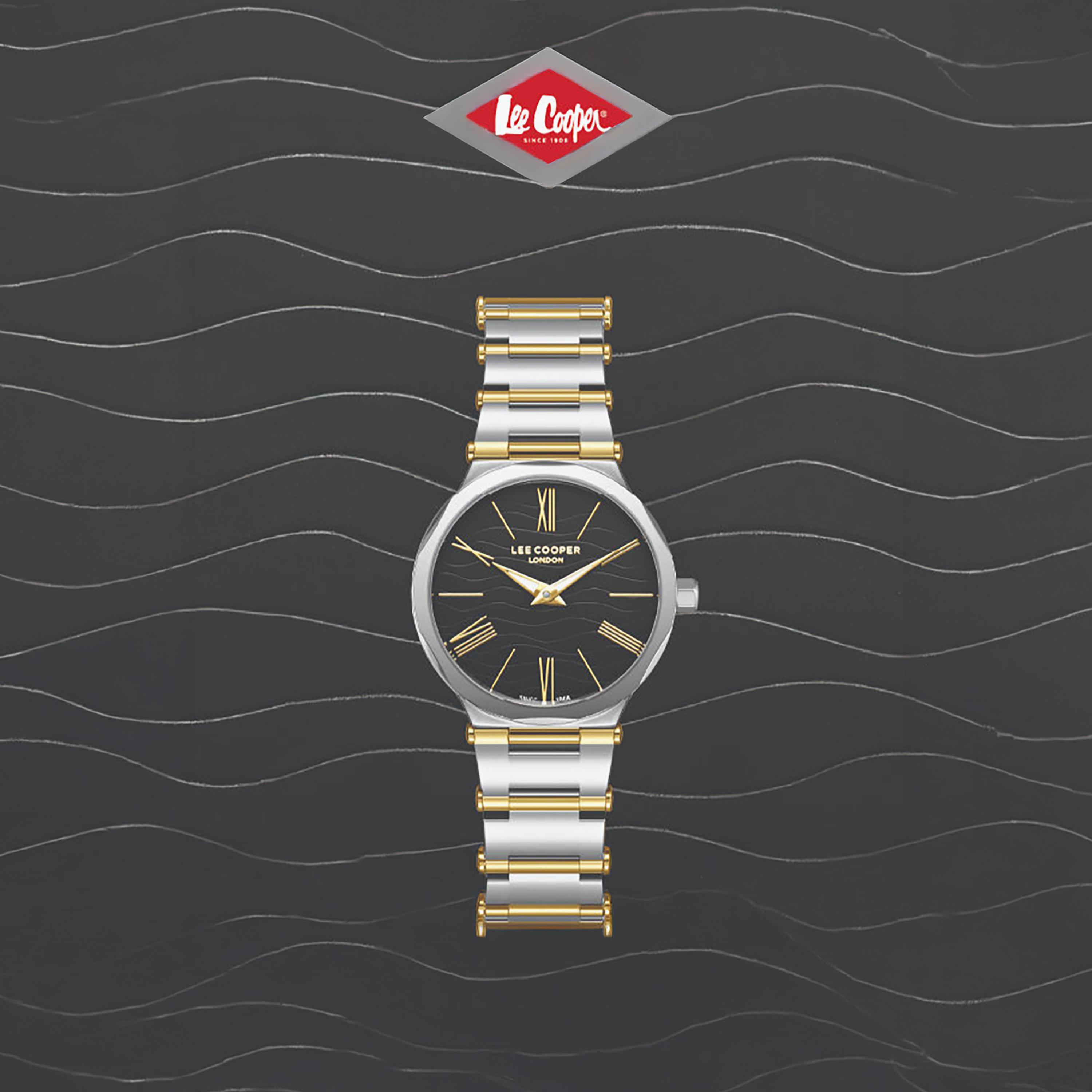 ساعة لي كوبر النسائية المعدنية التناظرية الفضية والذهبية مقاس 30 مم | LC08000.260-women-watchesandjewellery-watches-image-4
