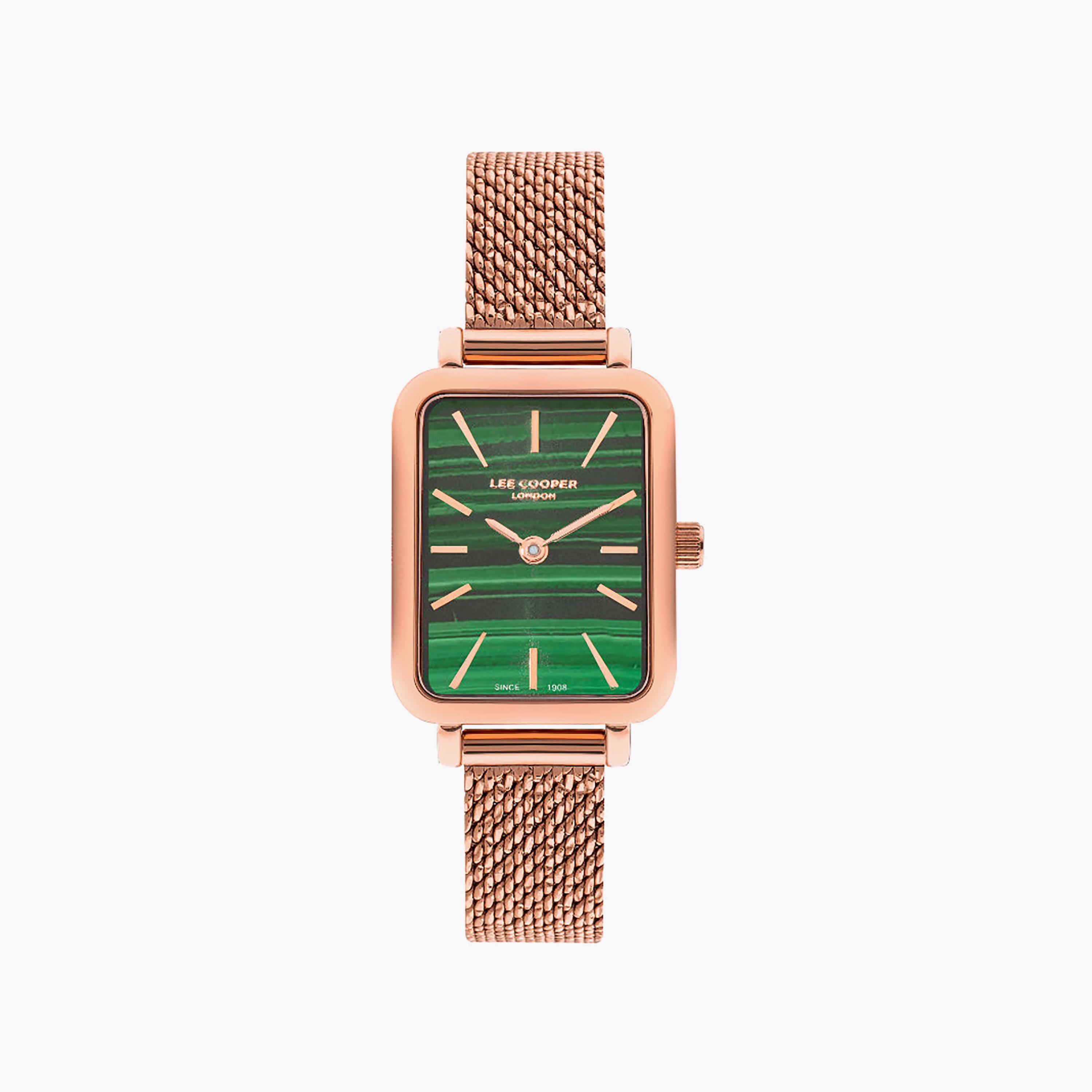 Lee Cooper Women's 20.5MM Green Analog Mesh Watch | LC07815.470-women-watchesandjewellery-watches-image-1