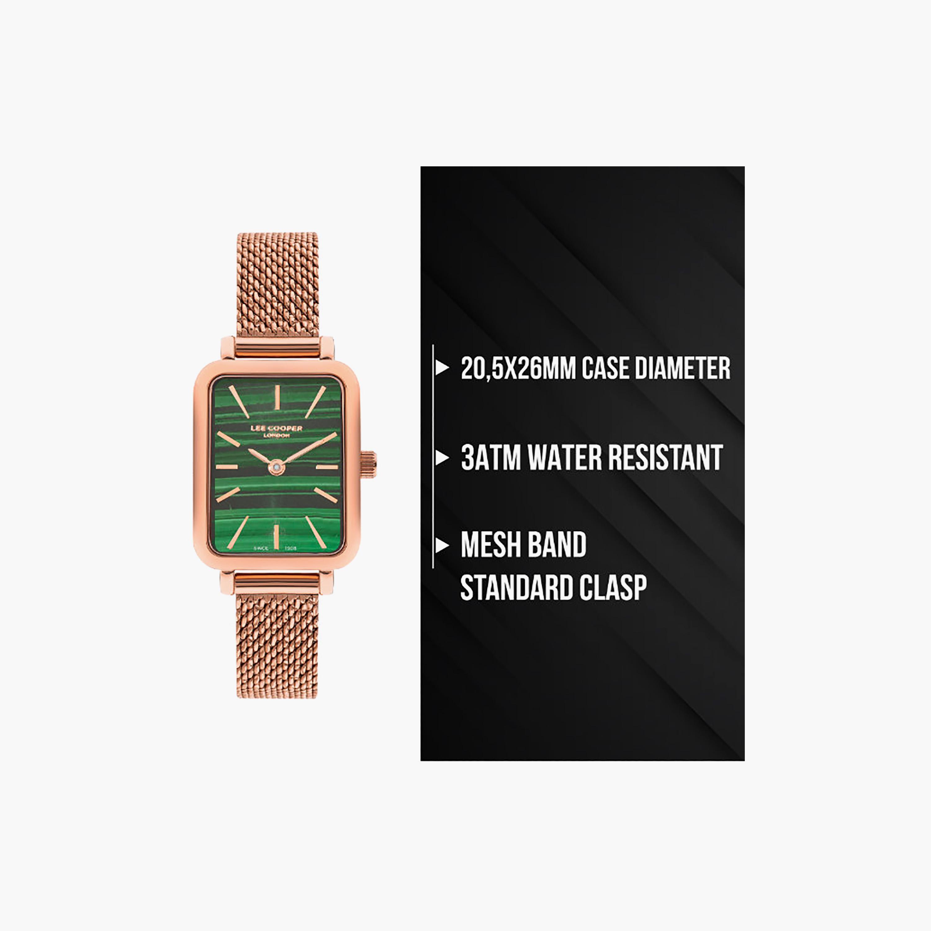 Lee Cooper Women's 20.5MM Green Analog Mesh Watch | LC07815.470-women-watchesandjewellery-watches-image-6