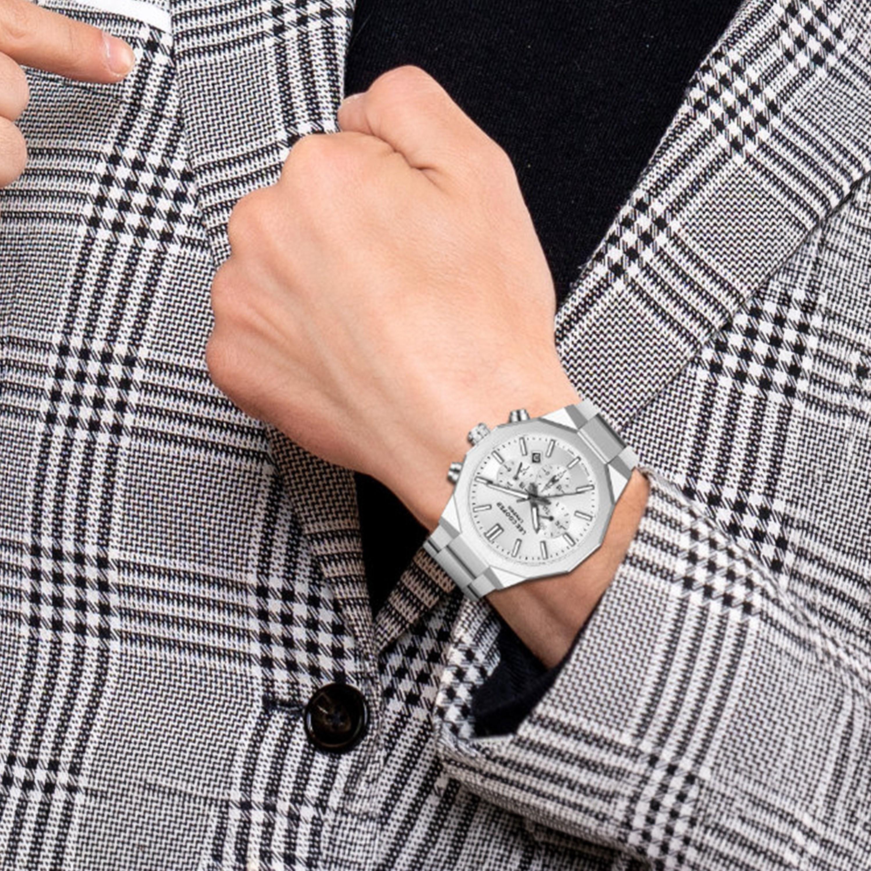 Lee Cooper Men's 43MM Silver Chronograph Metal Watch | LC08218.330-men-watchesandjewellery-watches-image-2