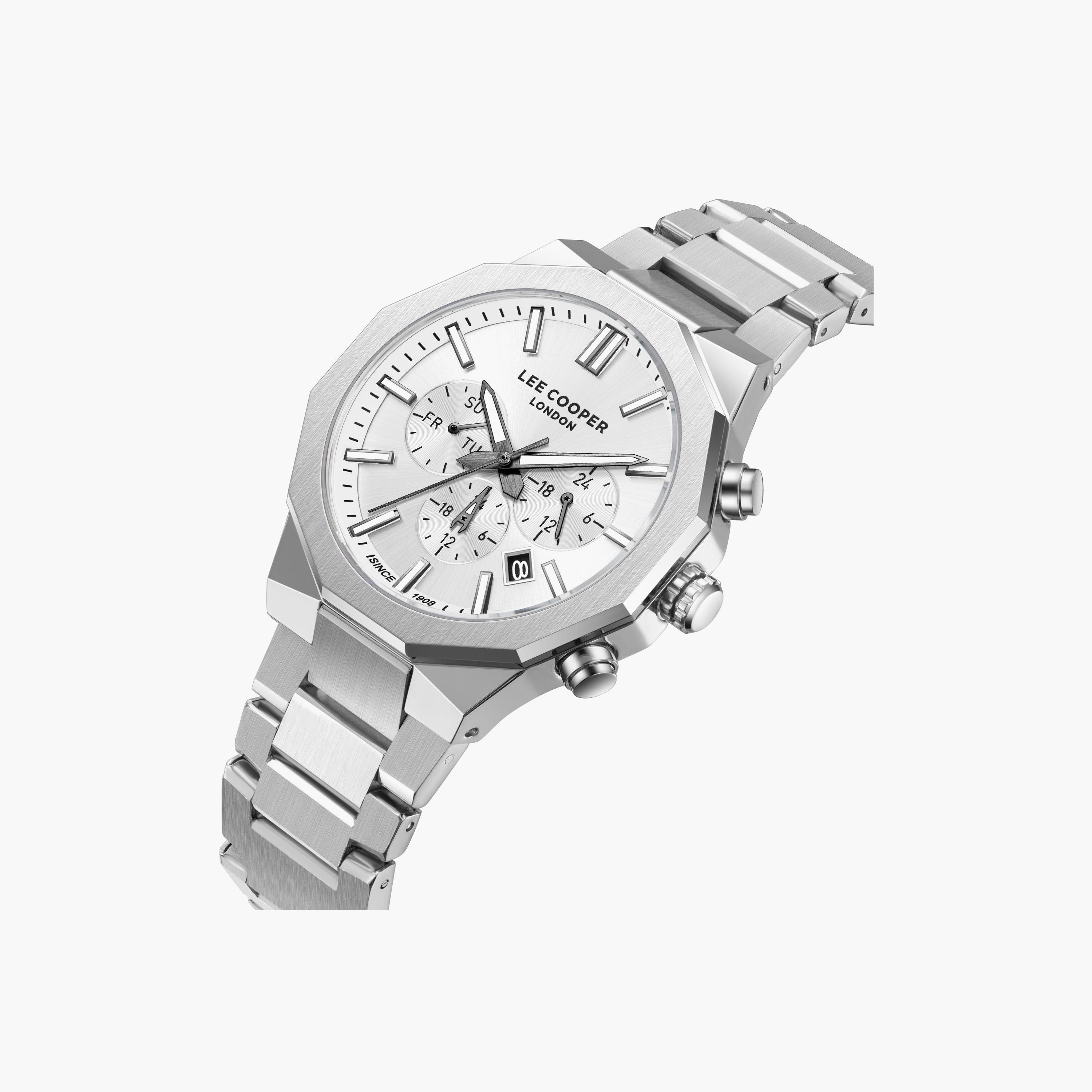 Lee Cooper Men's 43MM Silver Chronograph Metal Watch | LC08218.330-men-watchesandjewellery-watches-image-3