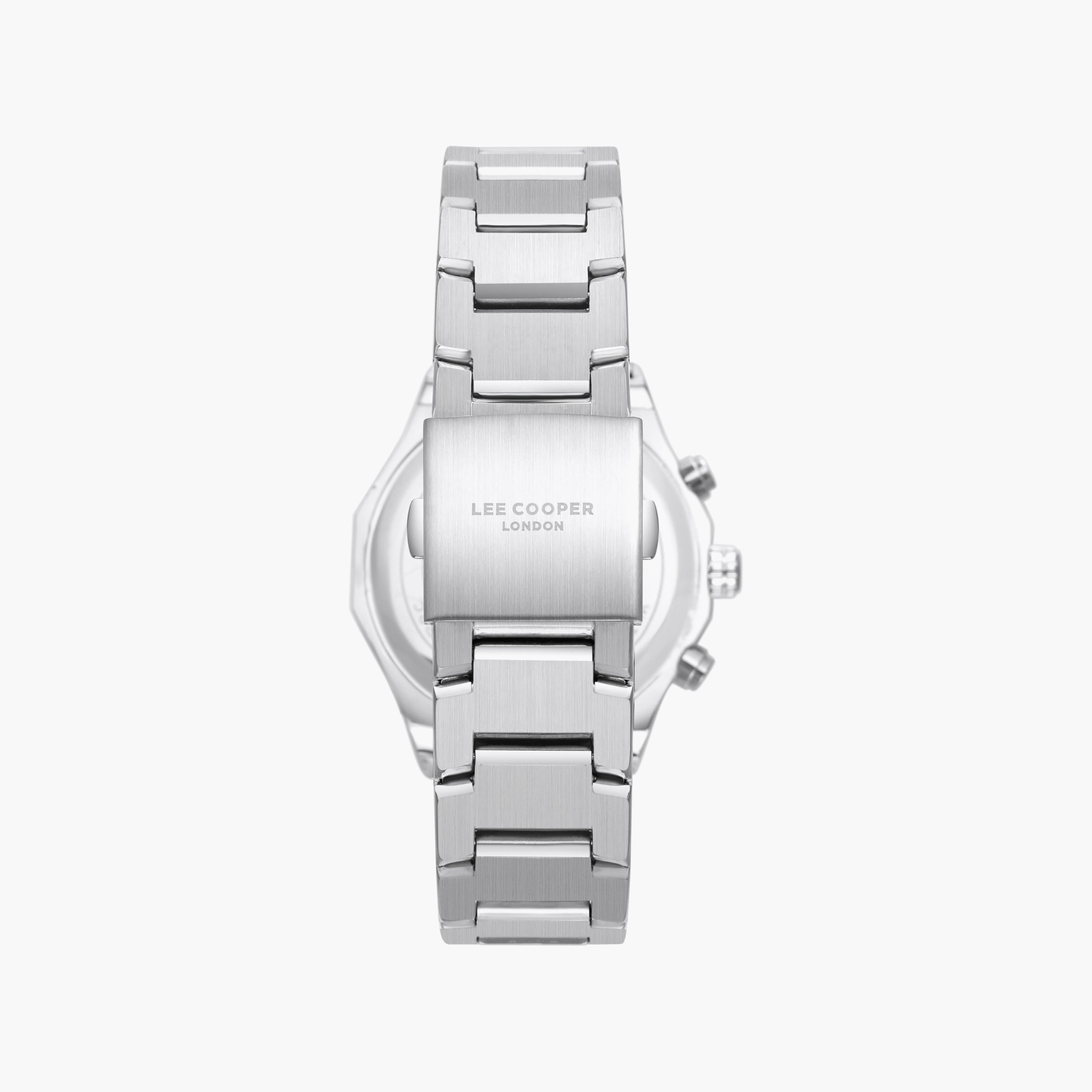 ساعة كرونوغراف معدن باللون الفضي 43 مم للرجال من لي كوبر | LC08218.350-men-watchesandjewellery-watches-image-4