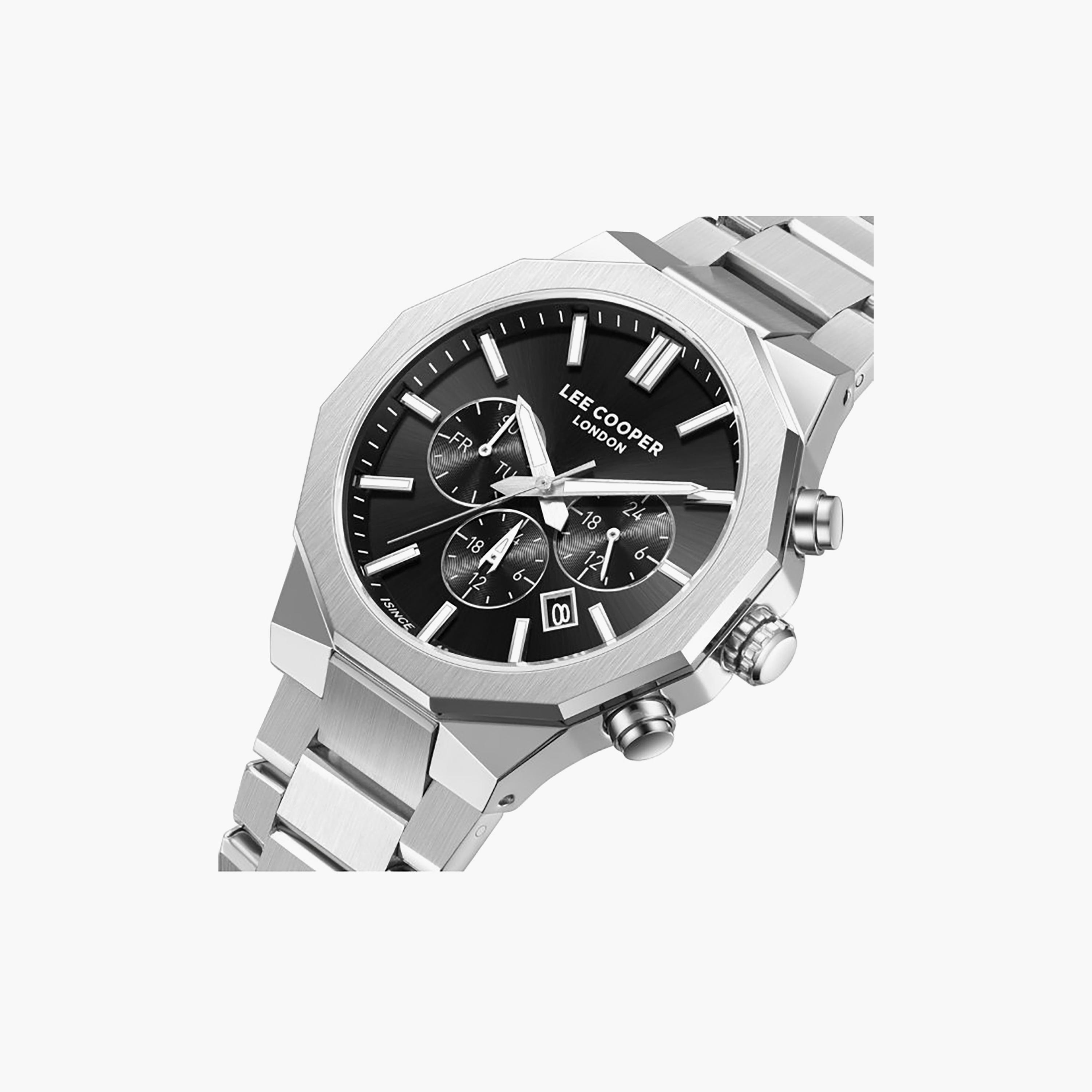 ساعة كرونوغراف معدن باللون الفضي 43 مم للرجال من لي كوبر | LC08218.350-men-watchesandjewellery-watches-image-5