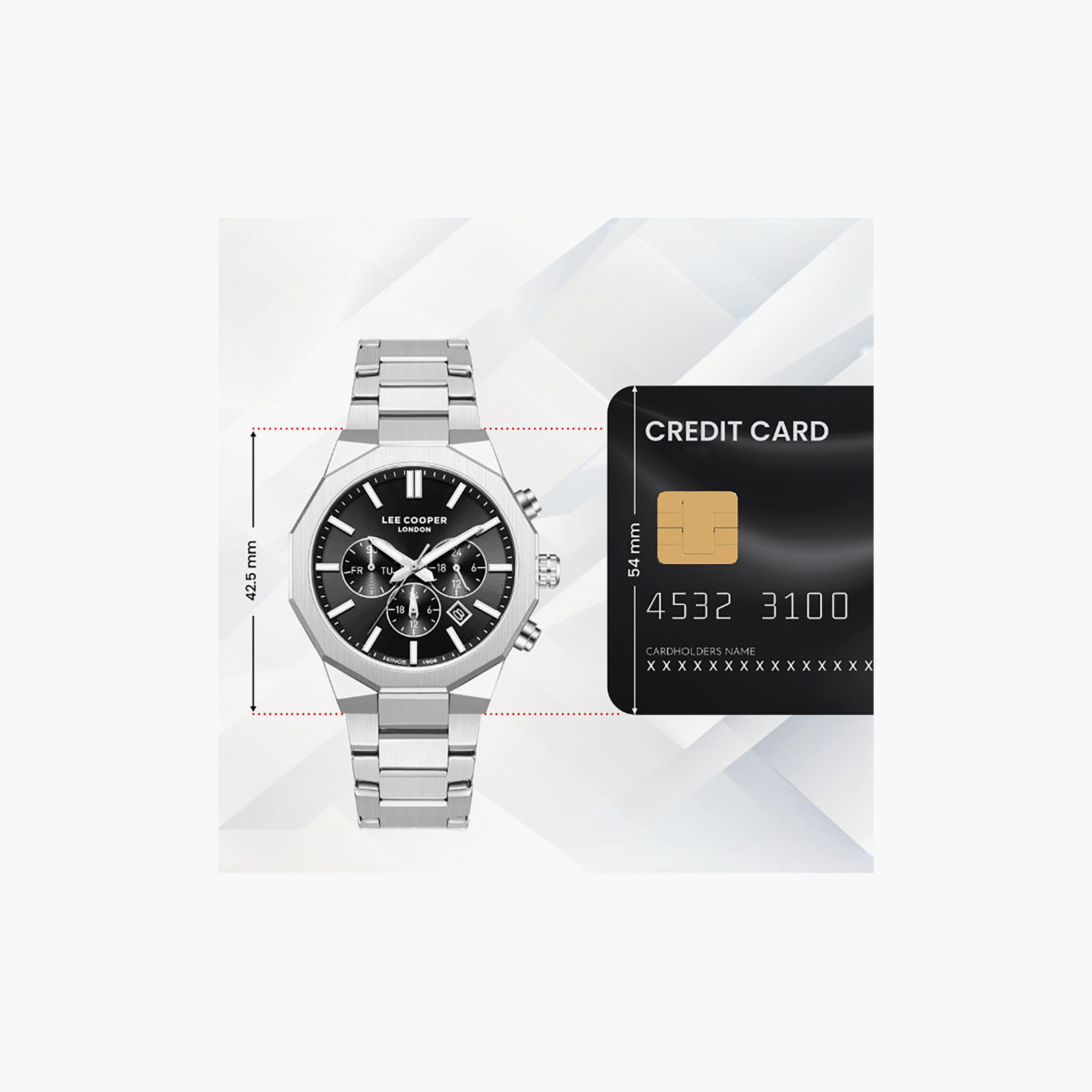 ساعة كرونوغراف معدن باللون الفضي 43 مم للرجال من لي كوبر | LC08218.350-men-watchesandjewellery-watches-image-9