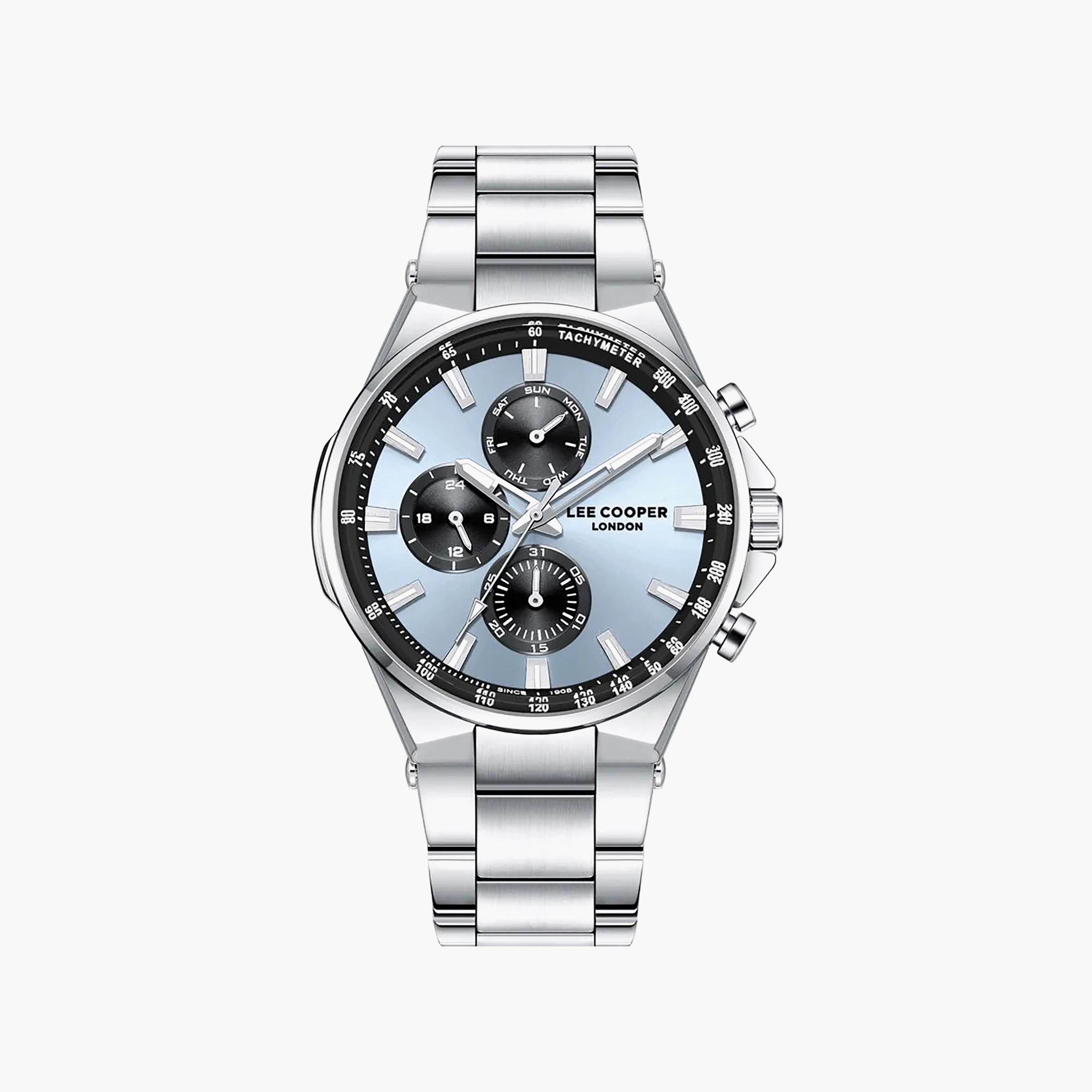 Lee Cooper Men's 26MM Silver Chronograph Metal Watch | LC08219.300-men-watchesandjewellery-watches-image-1