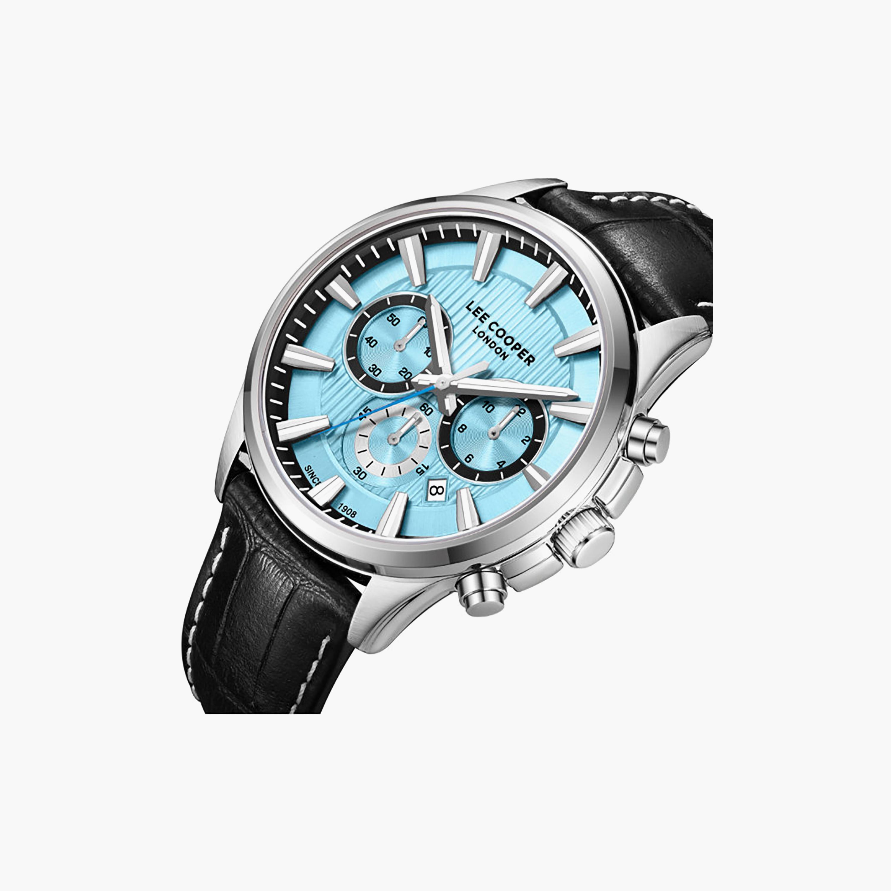Lee Cooper Men's 23MM Black Chronograph Leather Watch | LC08239.301-men-watchesandjewellery-watches-image-6