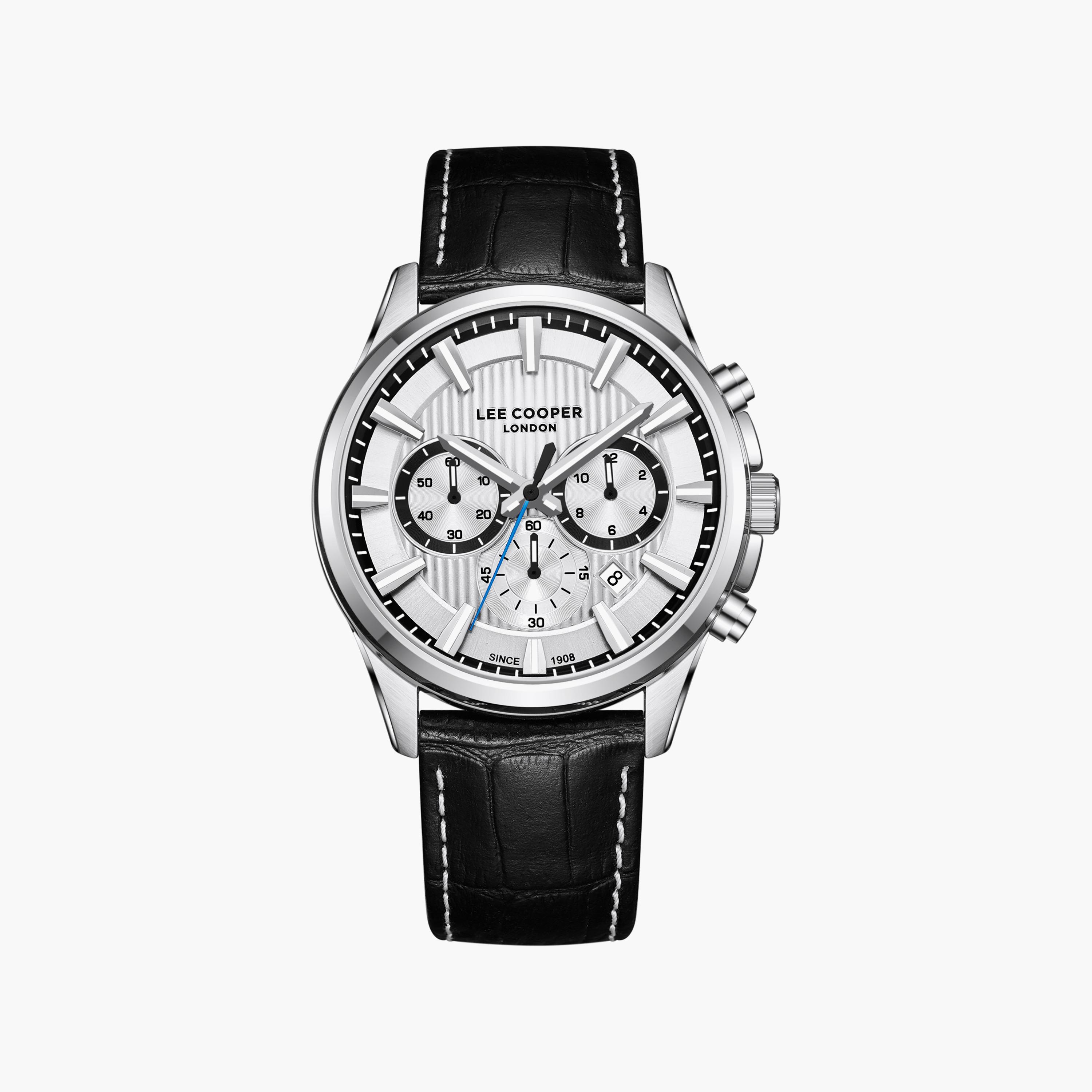 ساعة كرونوغراف جلد باللون الأسود 32 مم للرجال من لي كوبر | LC08239.331-men-watchesandjewellery-watches-image-1