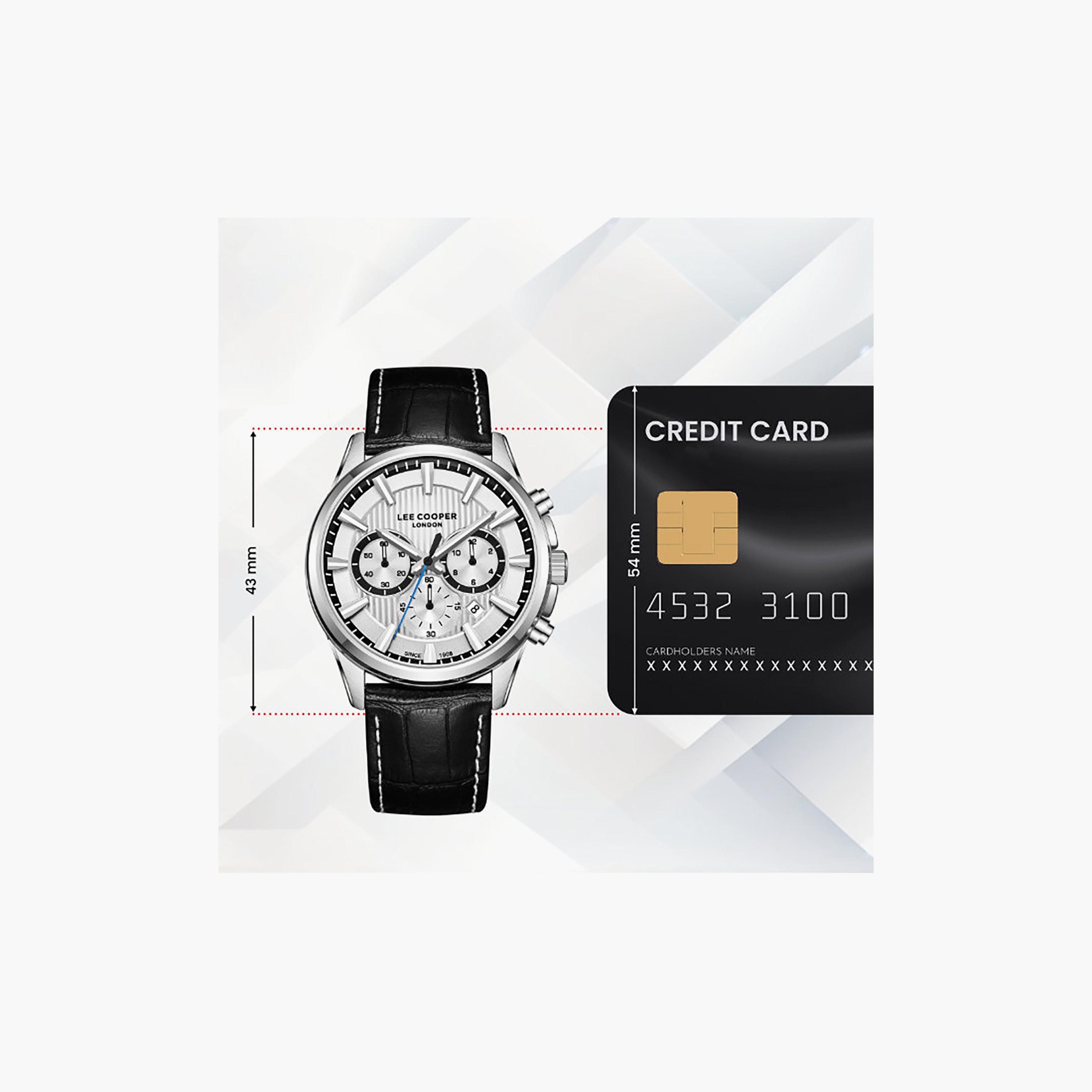 ساعة كرونوغراف جلد باللون الأسود 32 مم للرجال من لي كوبر | LC08239.331-men-watchesandjewellery-watches-image-8