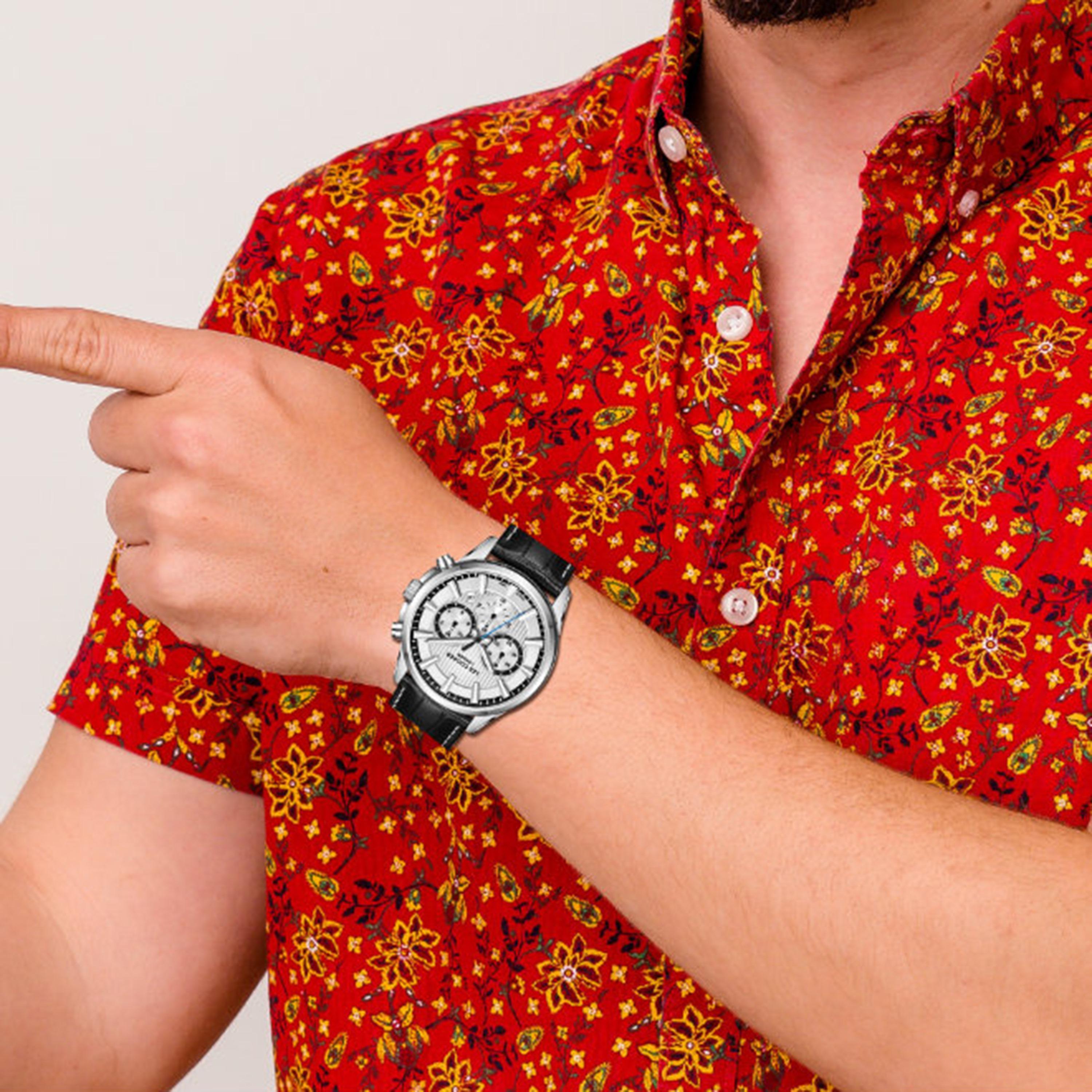 ساعة كرونوغراف جلد باللون الأسود 32 مم للرجال من لي كوبر | LC08239.331-men-watchesandjewellery-watches-image-9