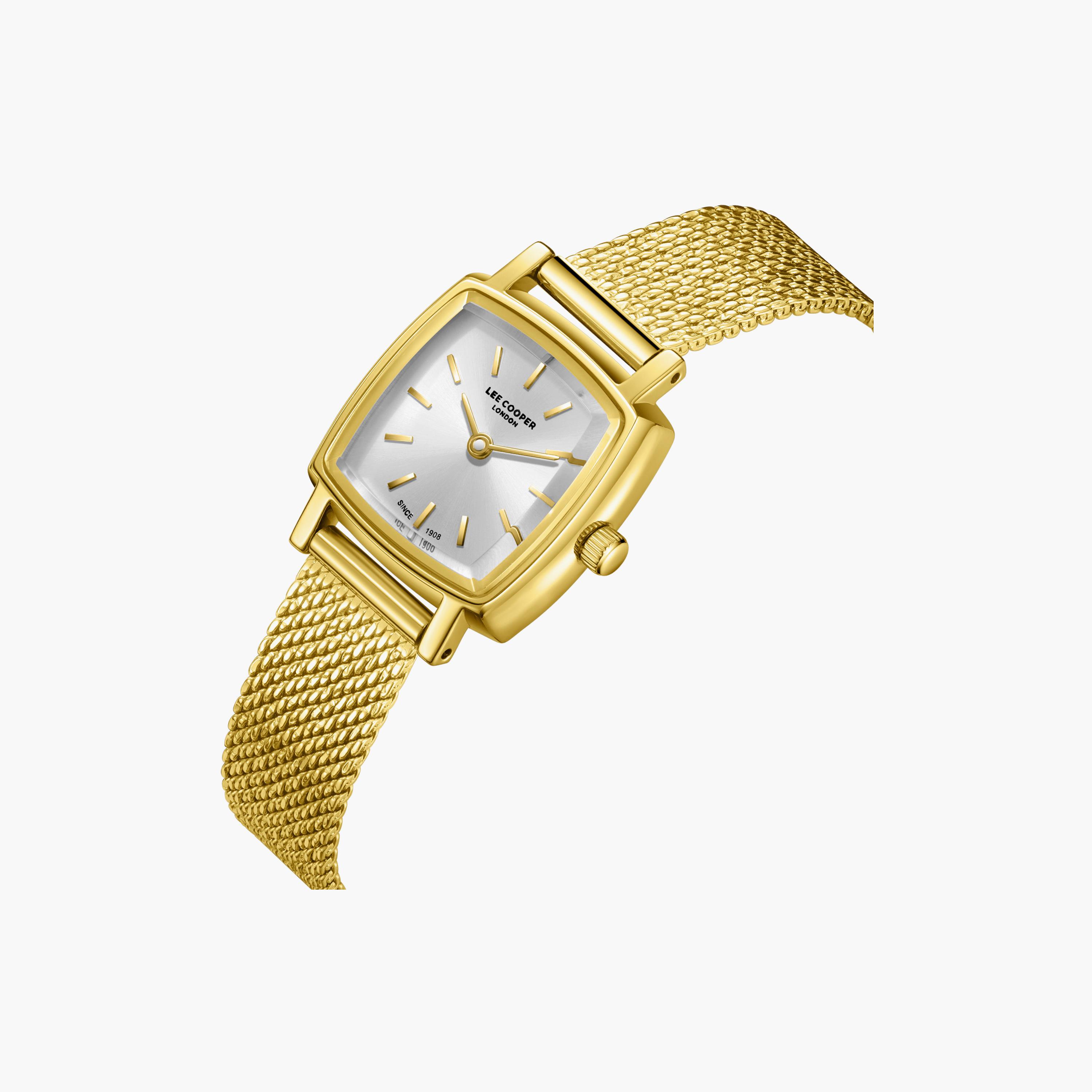 Lee Cooper Women's 21MM Gold Analog Mesh Watch | LC08280.130-women-watchesandjewellery-watches-image-3