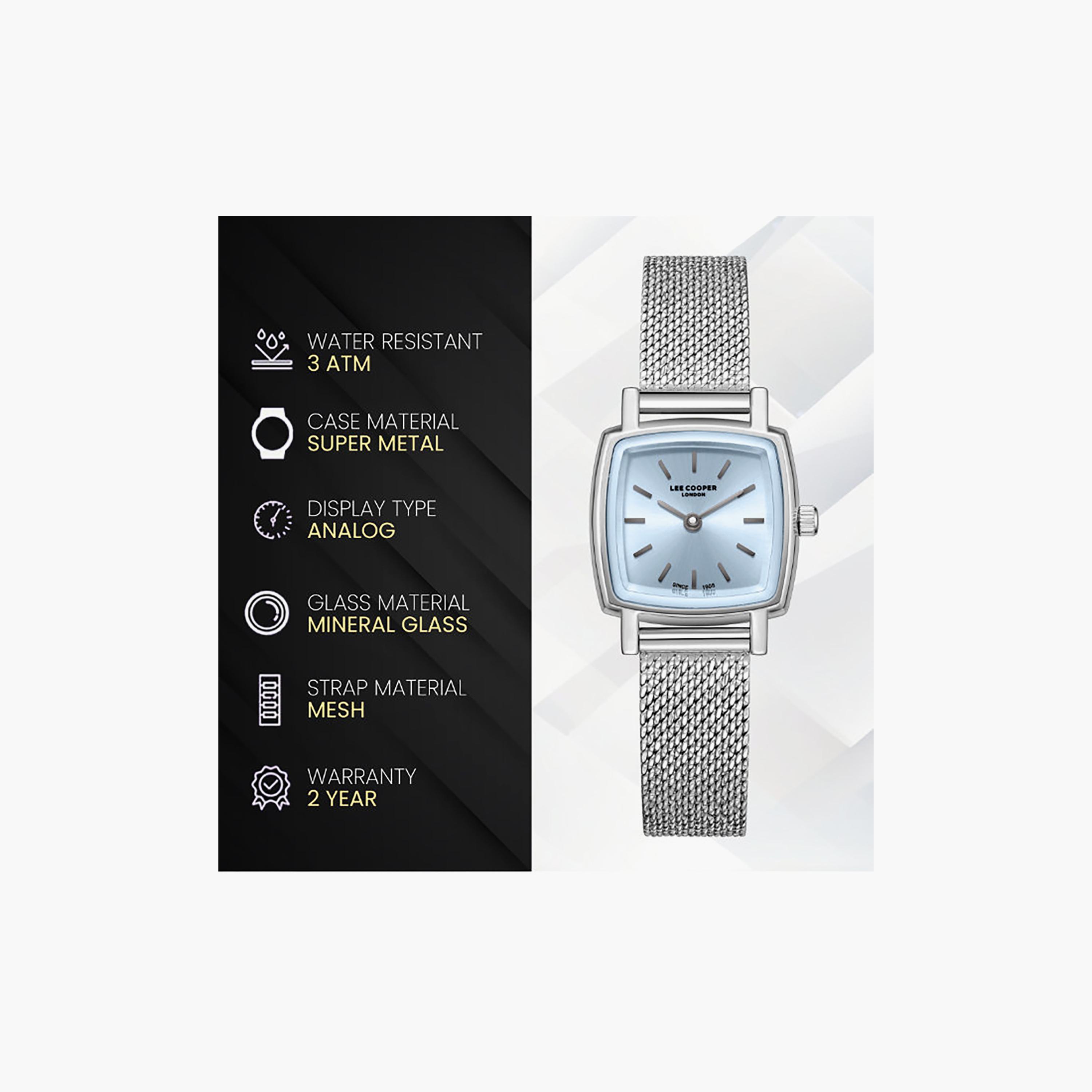 Lee Cooper Women's 23MM Silver Analog Mesh Watch | LC08280.300-women-watchesandjewellery-watches-image-9