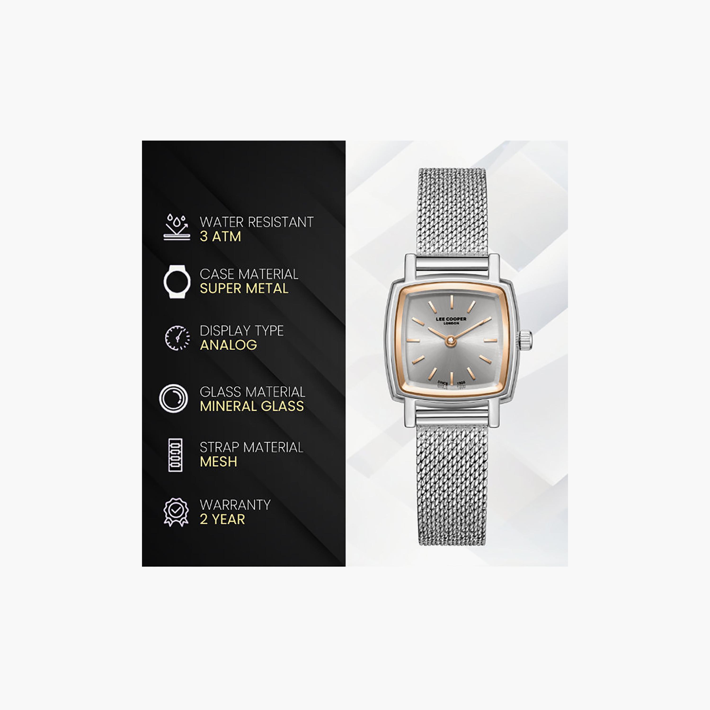 Lee Cooper Women's 23MM Silver Analog Mesh Watch | LC08280.560-women-watchesandjewellery-watches-image-9