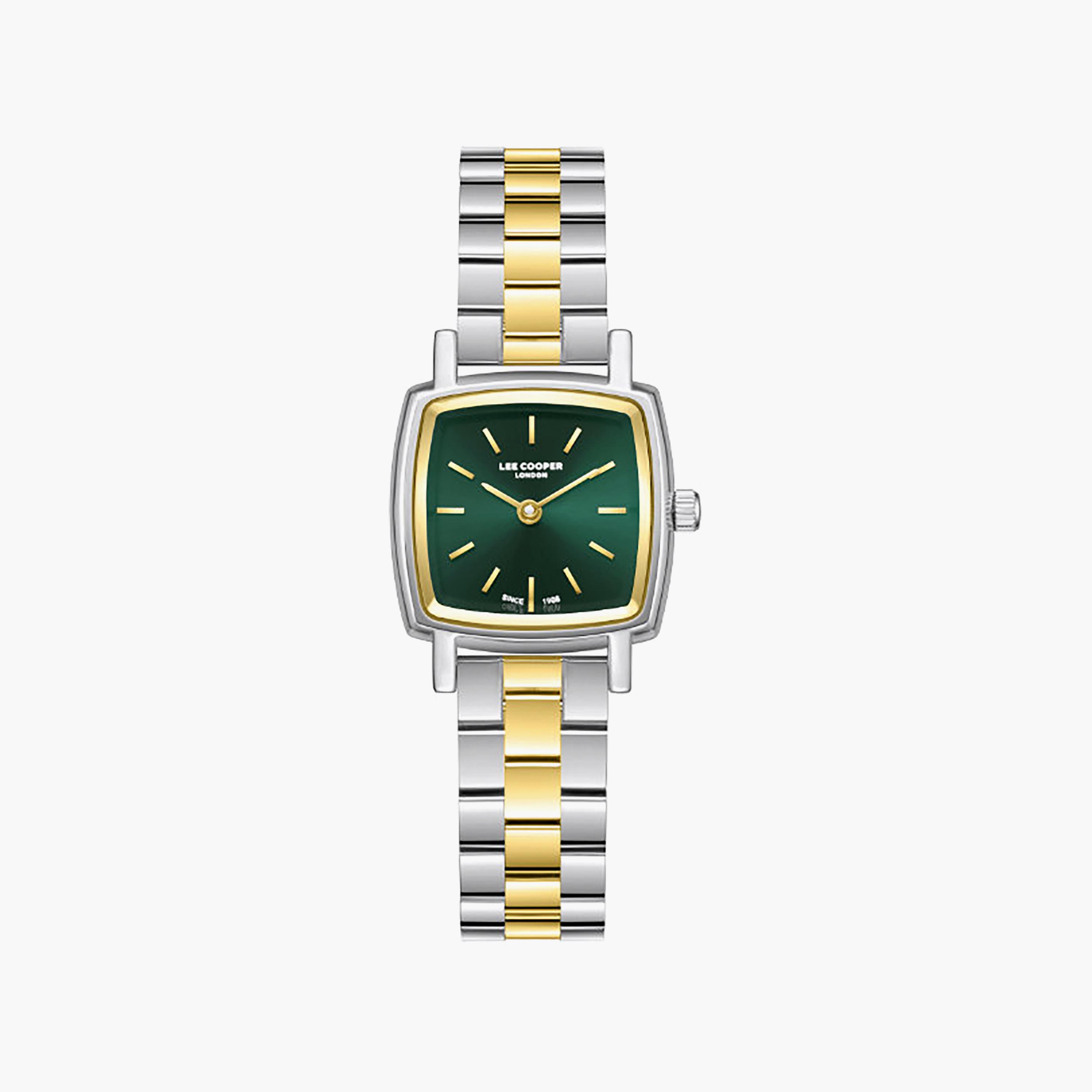 ساعة لي كوبر النسائية مقاس 31 مم، فضية وذهبية، تناظرية، معدنية | LC08283.270-women-watchesandjewellery-watches-image-1