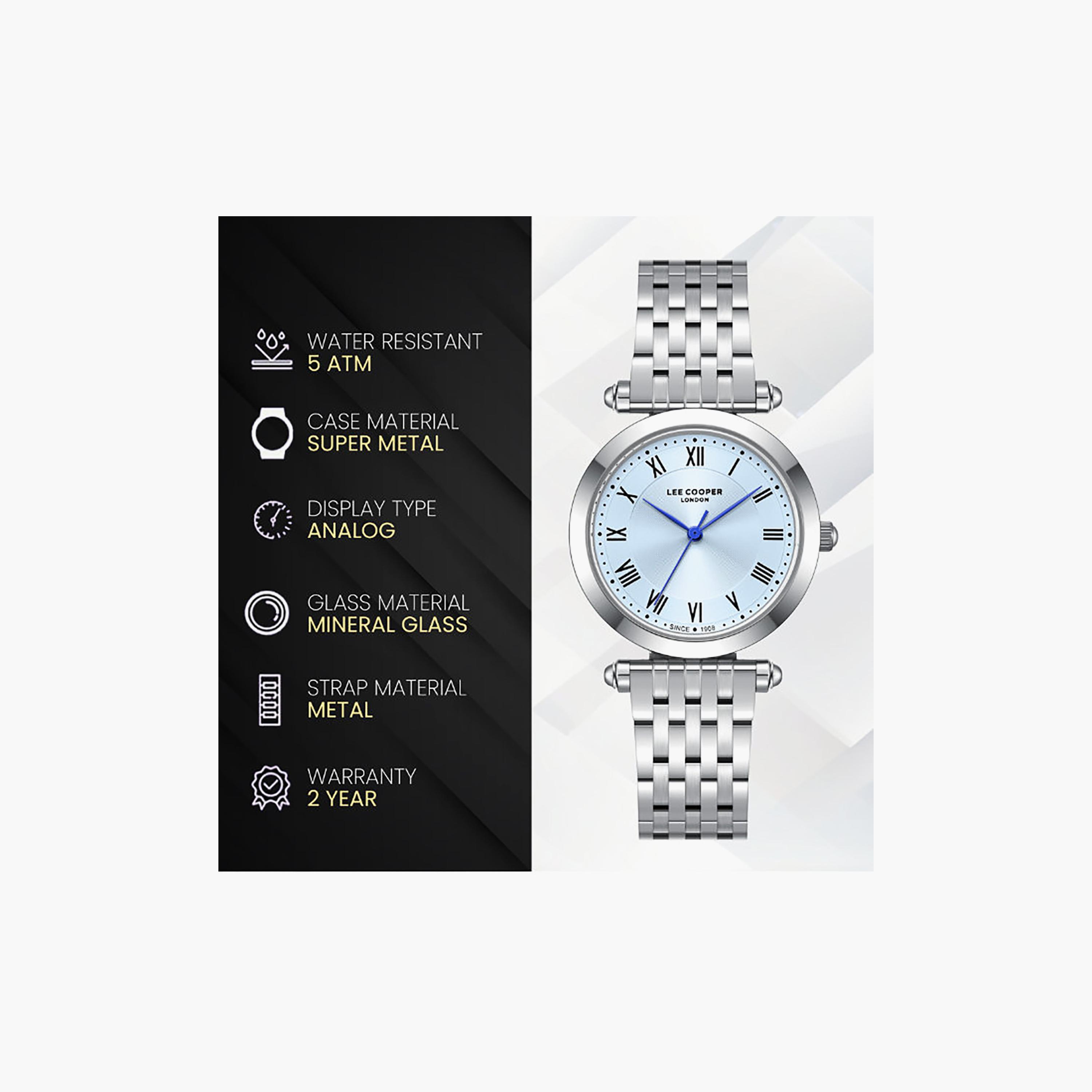Lee Cooper Women's 44MM Silver Analog Metal Watch | LC08290.300-women-watchesandjewellery-watches-image-9