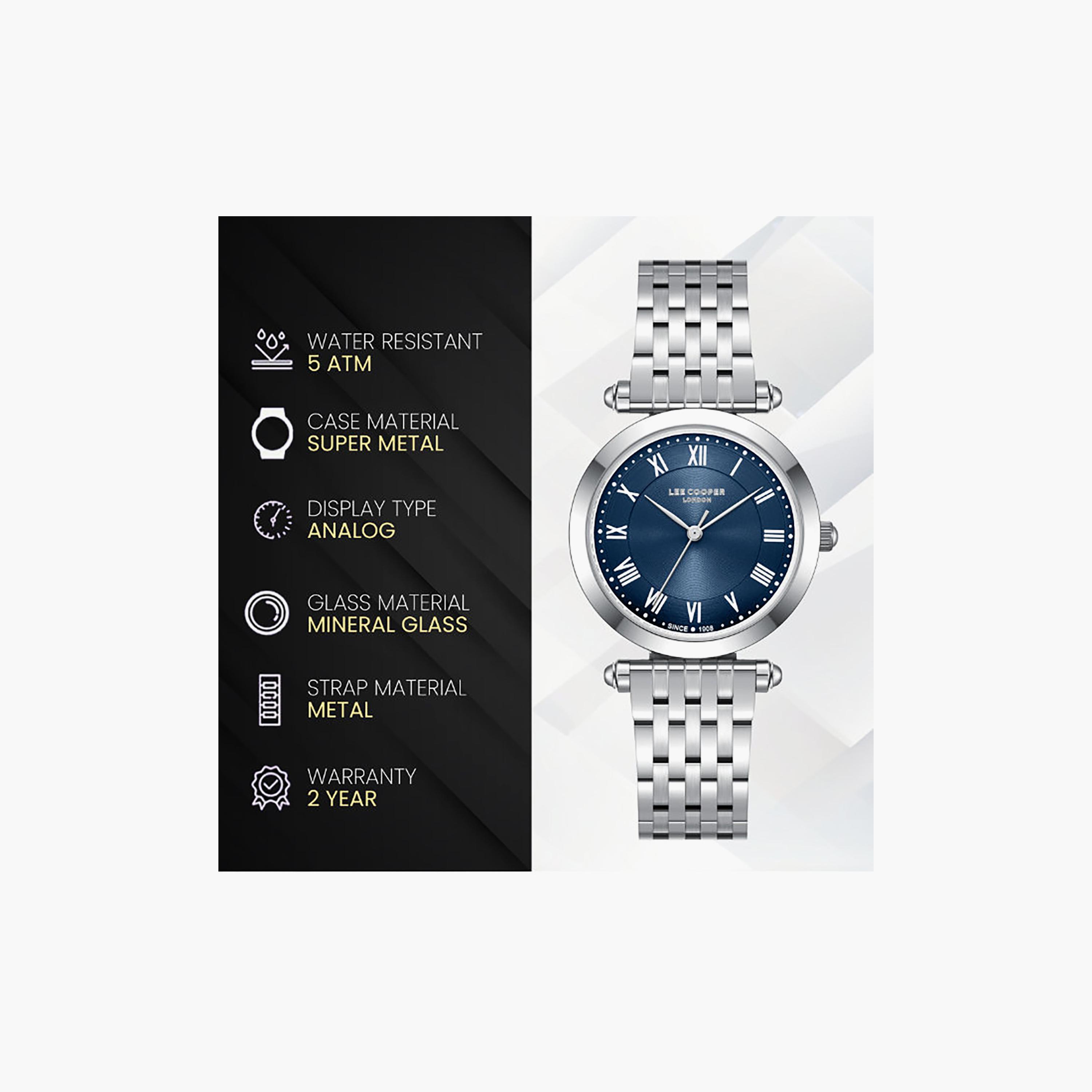 Lee Cooper Women's 44MM Silver Analog Metal Watch | LC08290.390-women-watchesandjewellery-watches-image-9