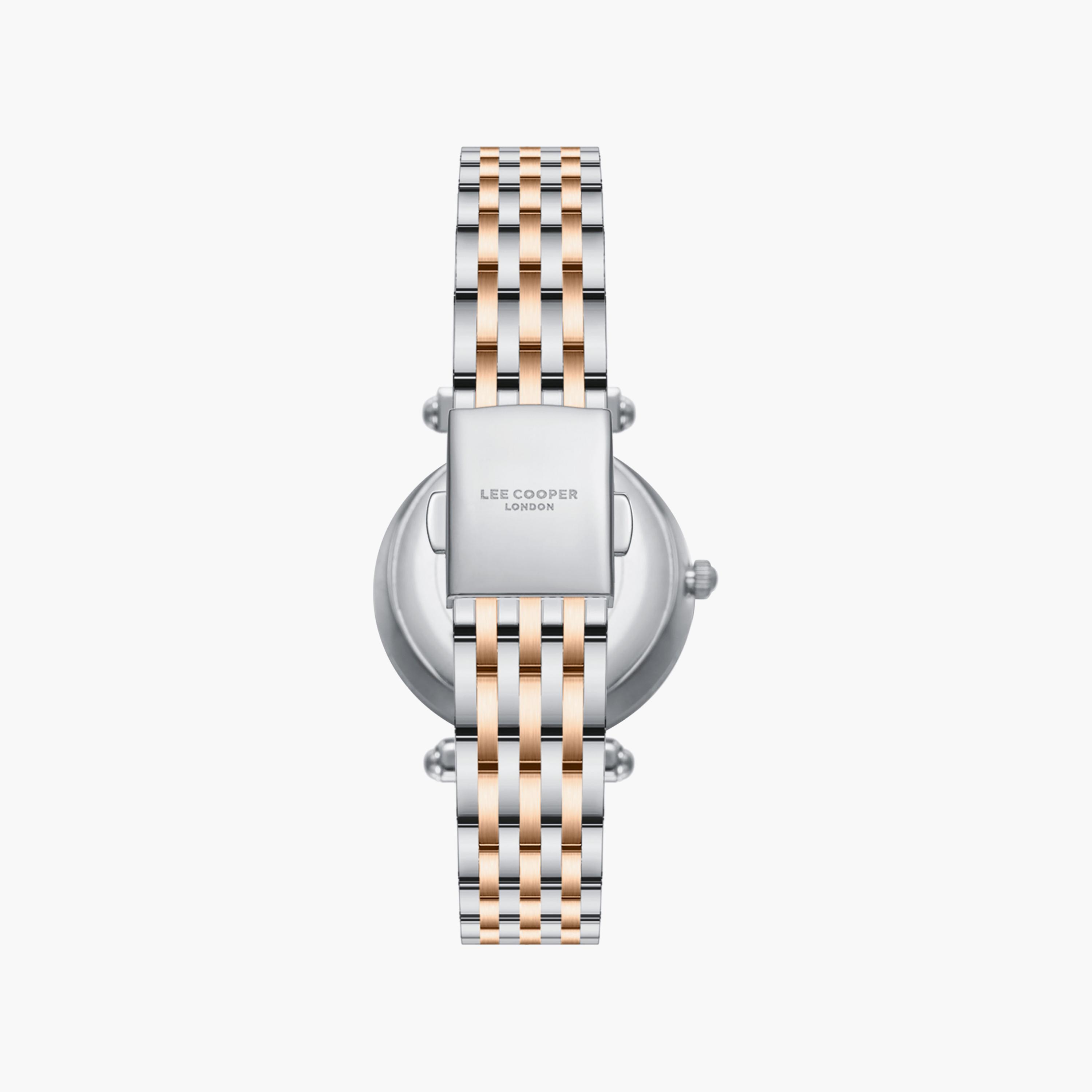 ساعة لي كوبر النسائية المعدنية التناظرية الفضية والذهبية مقاس 43.5 ملم | LC08290.530-women-watchesandjewellery-watches-image-5