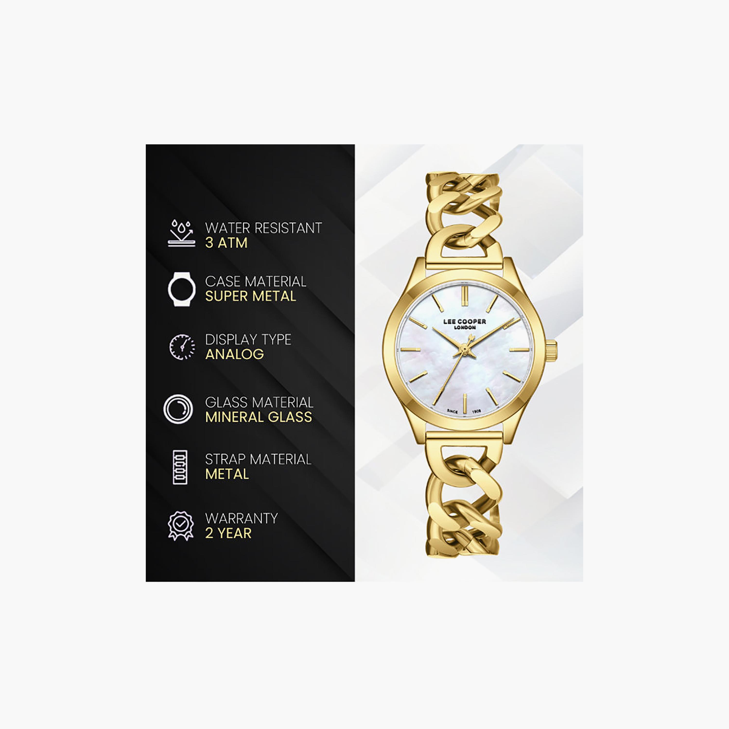Lee Cooper Women's 43.5MM Gold Analog Metal Watch | LC08291.120-women-watchesandjewellery-watches-image-8