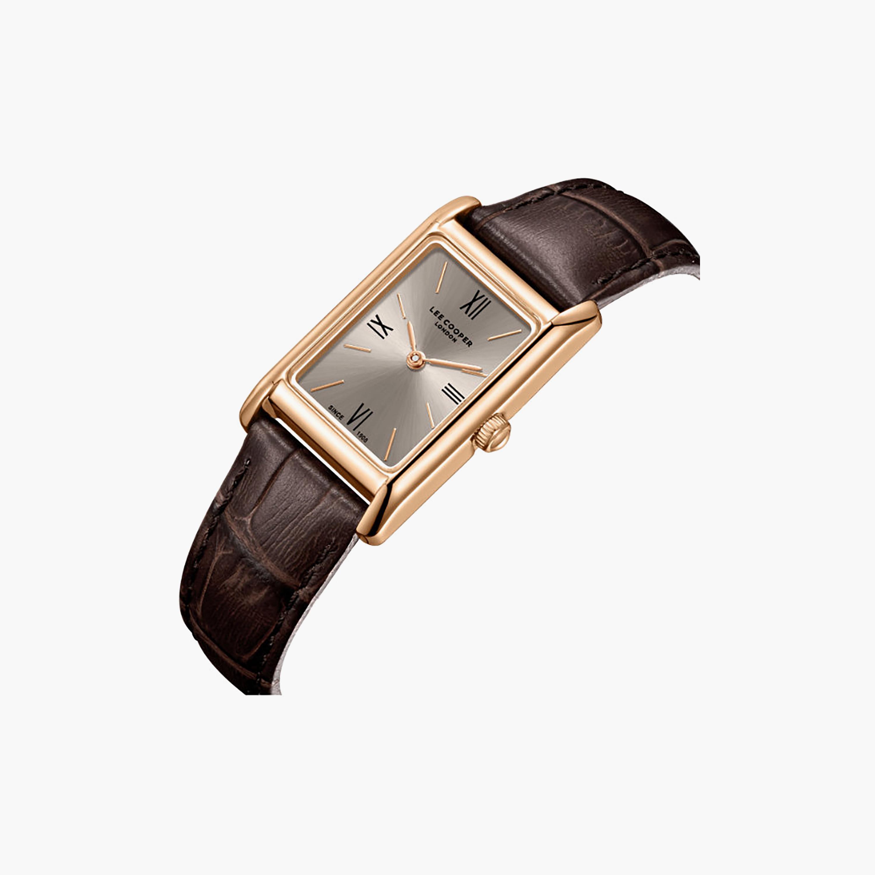 ساعة أنالوج جلد باللون البني 39 مم للنساء من لي كوبر | LC08301.462-women-watchesandjewellery-watches-image-3