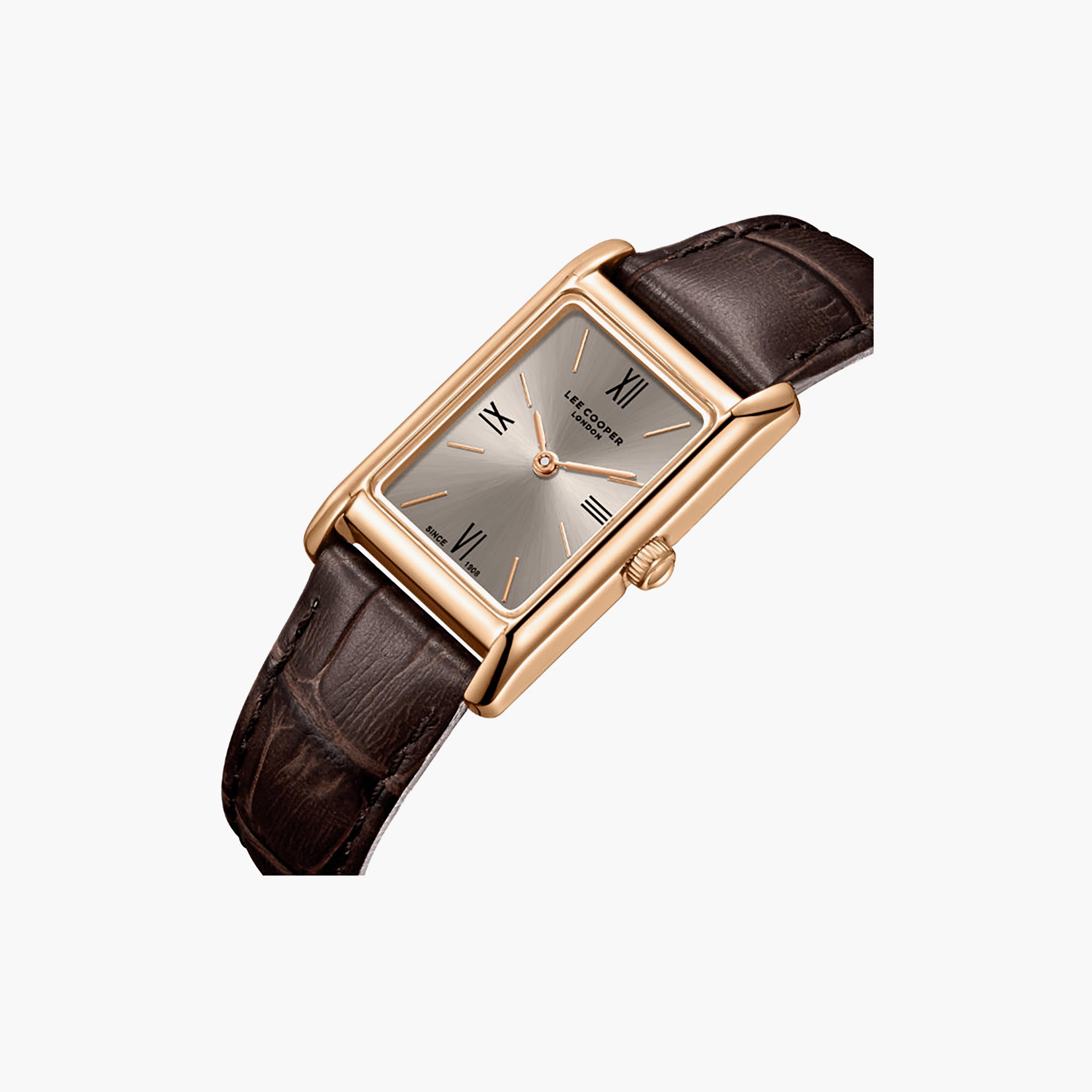 ساعة أنالوج جلد باللون البني 39 مم للنساء من لي كوبر | LC08301.462-women-watchesandjewellery-watches-image-6