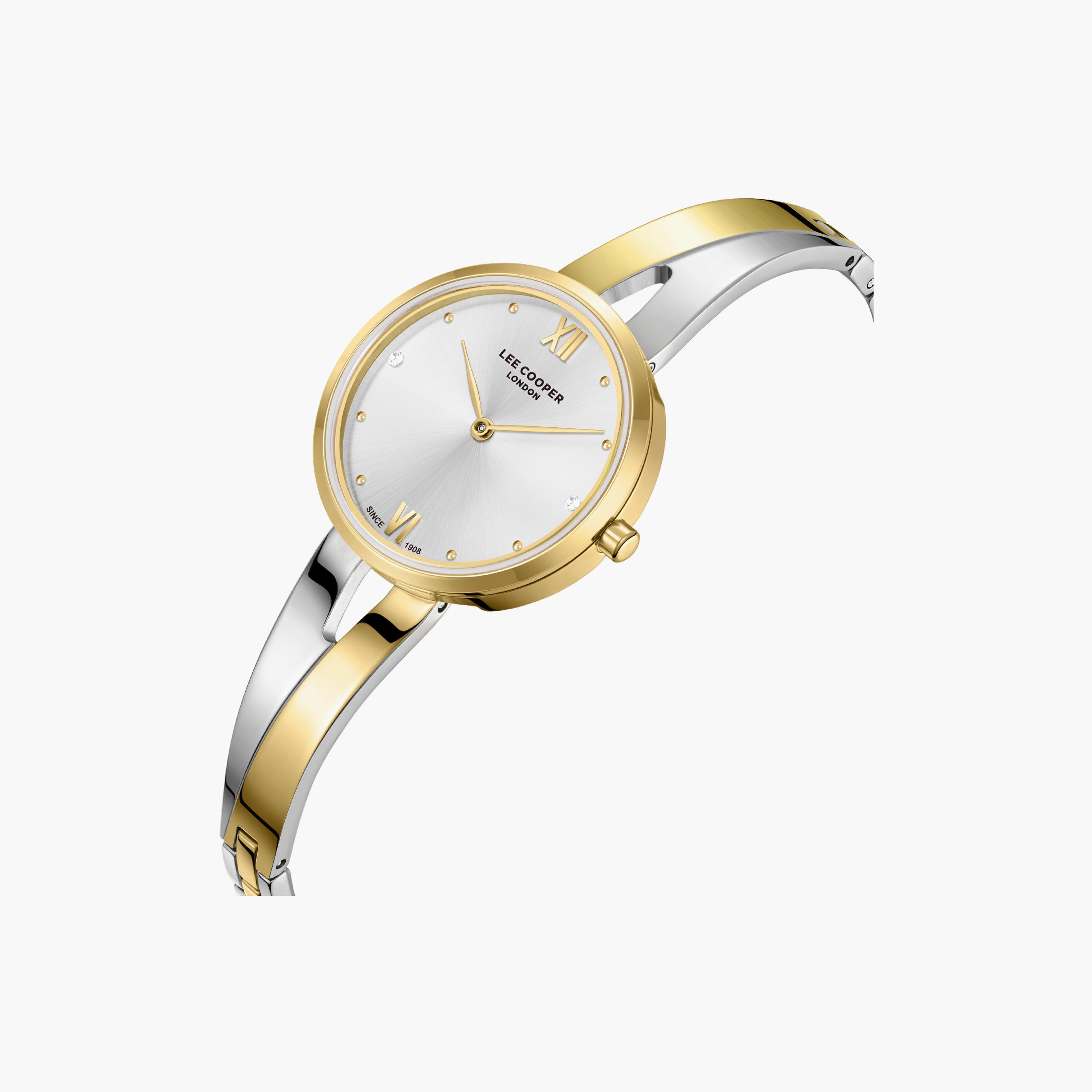 ساعة لي كوبر النسائية مقاس 43 مم، فضية وذهبية، تناظرية، معدنية | LC08308.230-women-watchesandjewellery-watches-image-3