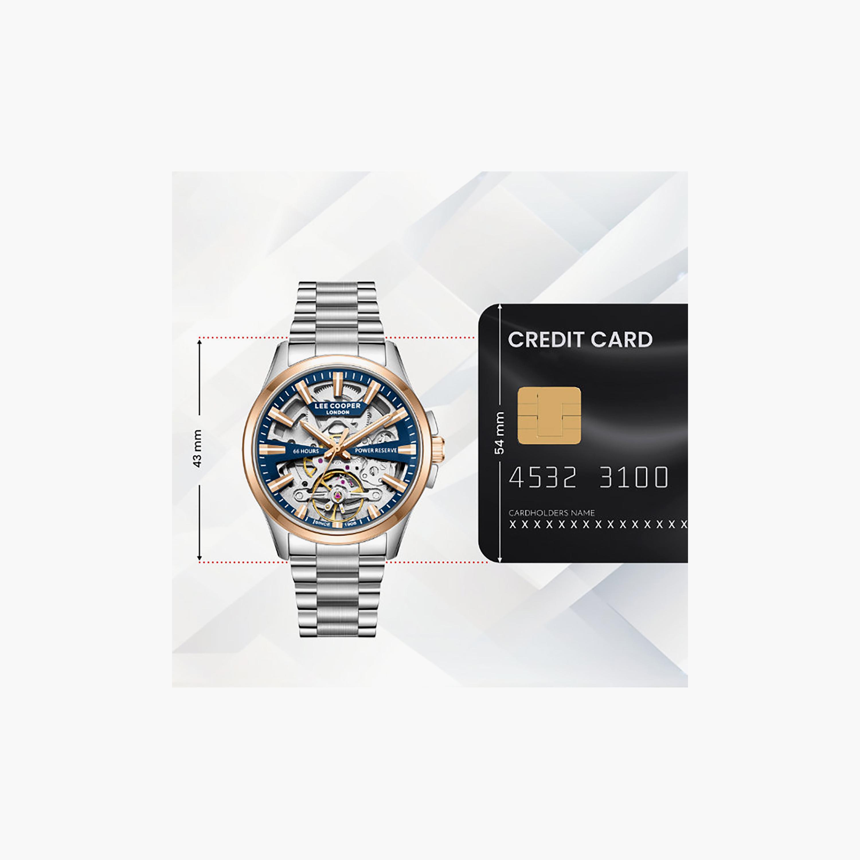 ساعة أوتوماتيك معدن باللون الفضي 45 مم للرجال من لي كوبر | LC08311.590-men-watchesandjewellery-watches-image-10