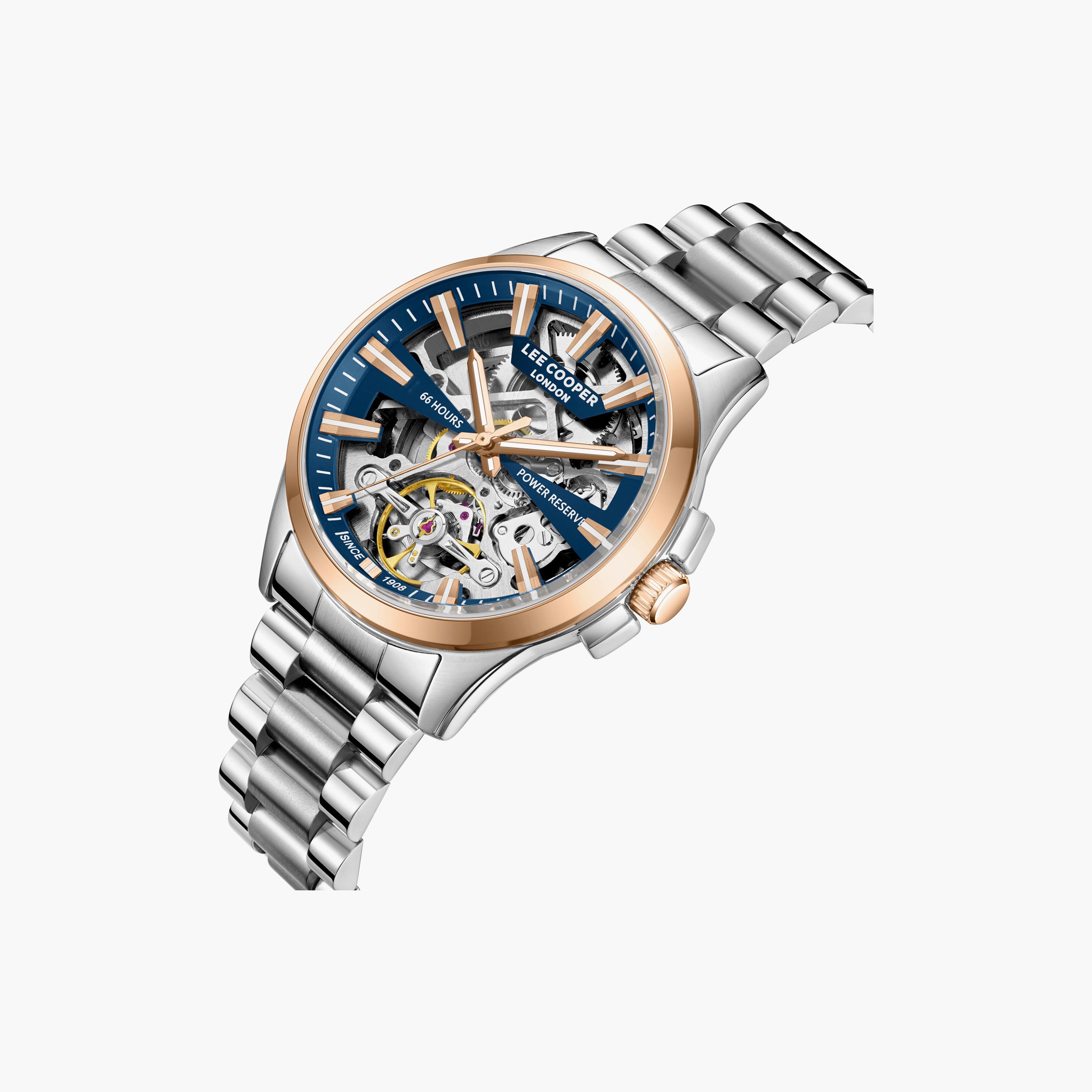 ساعة أوتوماتيك معدن باللون الفضي 45 مم للرجال من لي كوبر | LC08311.590-men-watchesandjewellery-watches-image-3