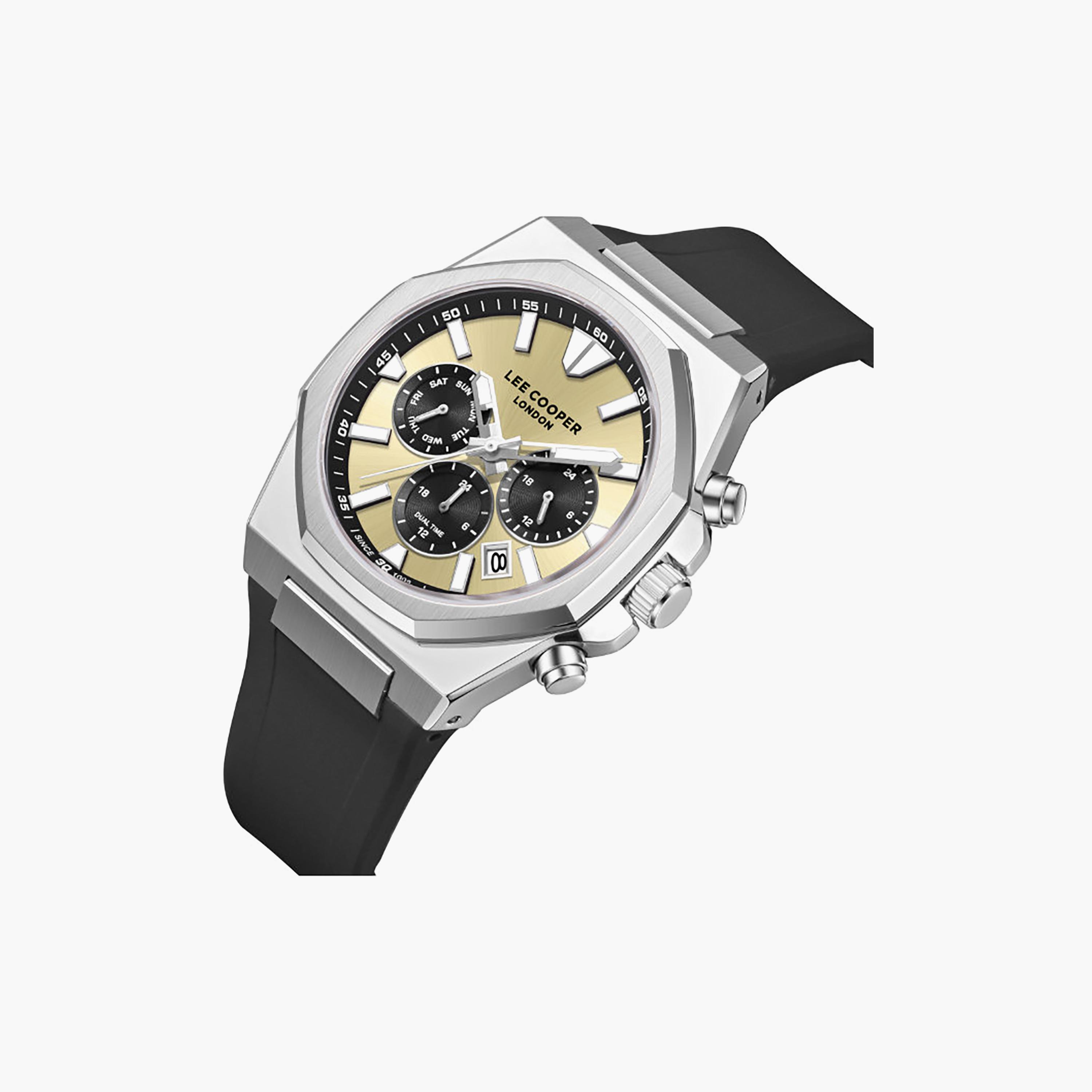 ساعة كرونوغراف سيليكون باللون الأسود 45 مم للرجال من لي كوبر | LC08313.311-men-watchesandjewellery-watches-image-6